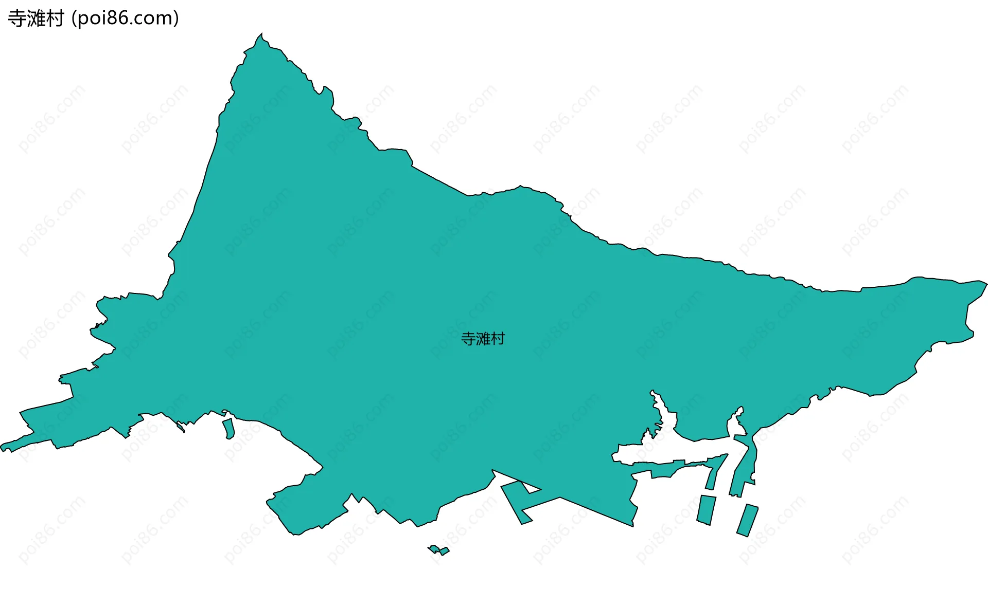 寺滩村边界地图