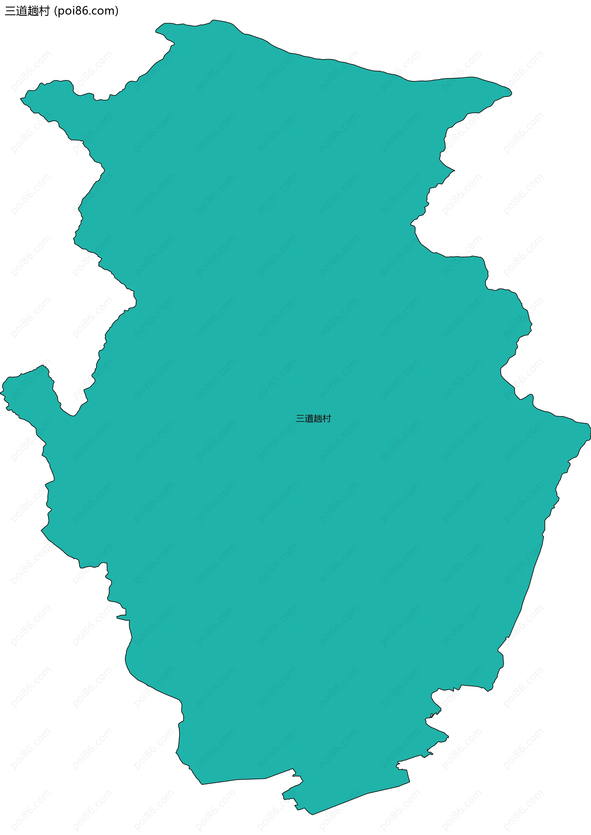 三道趟村边界地图