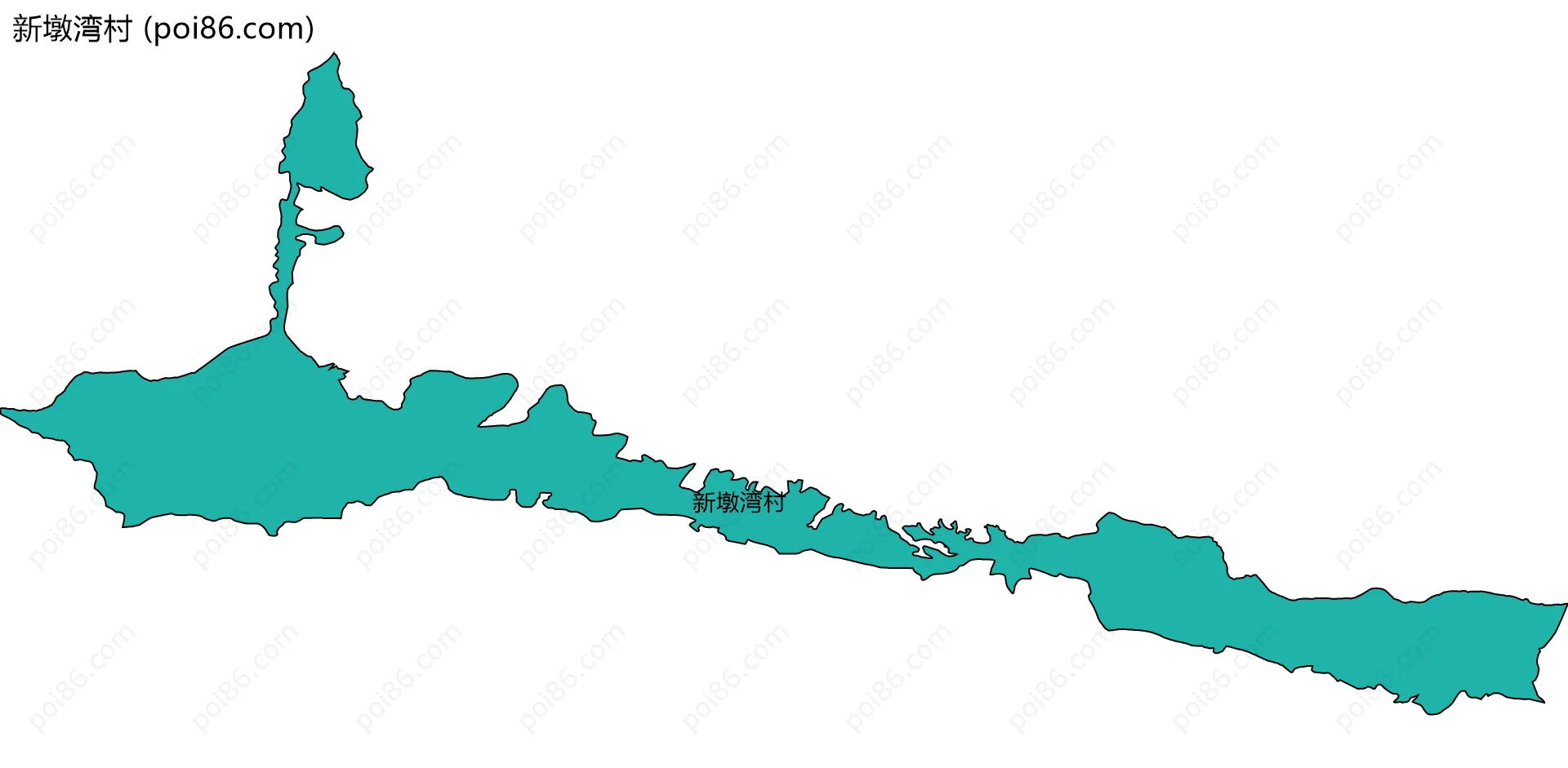 新墩湾村边界地图