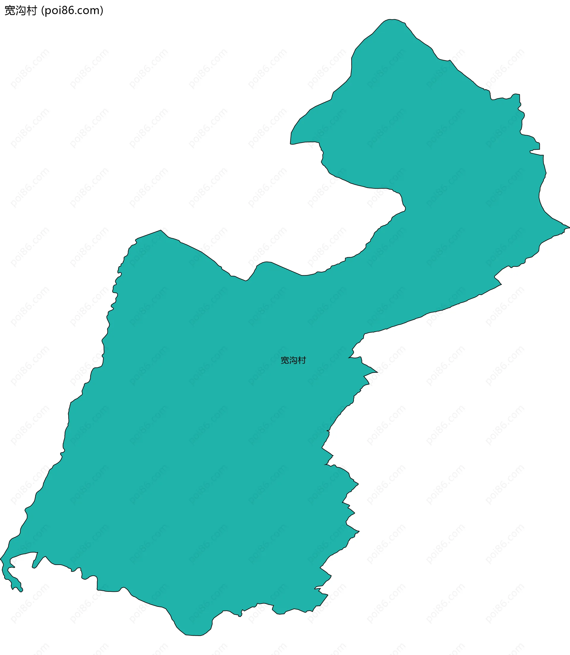 宽沟村边界地图