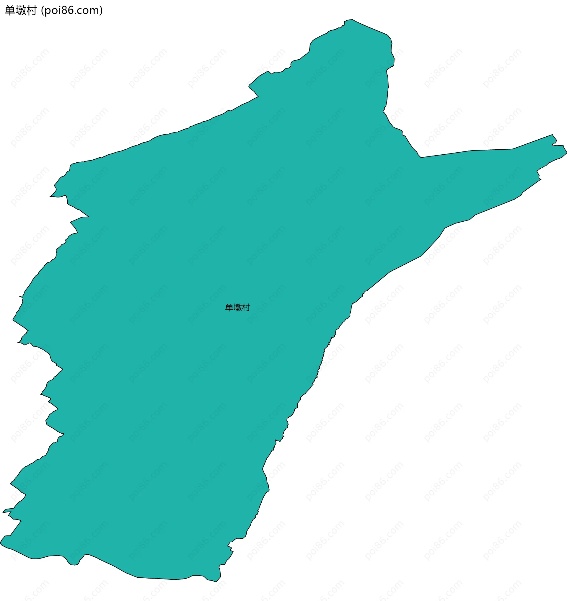 单墩村边界地图