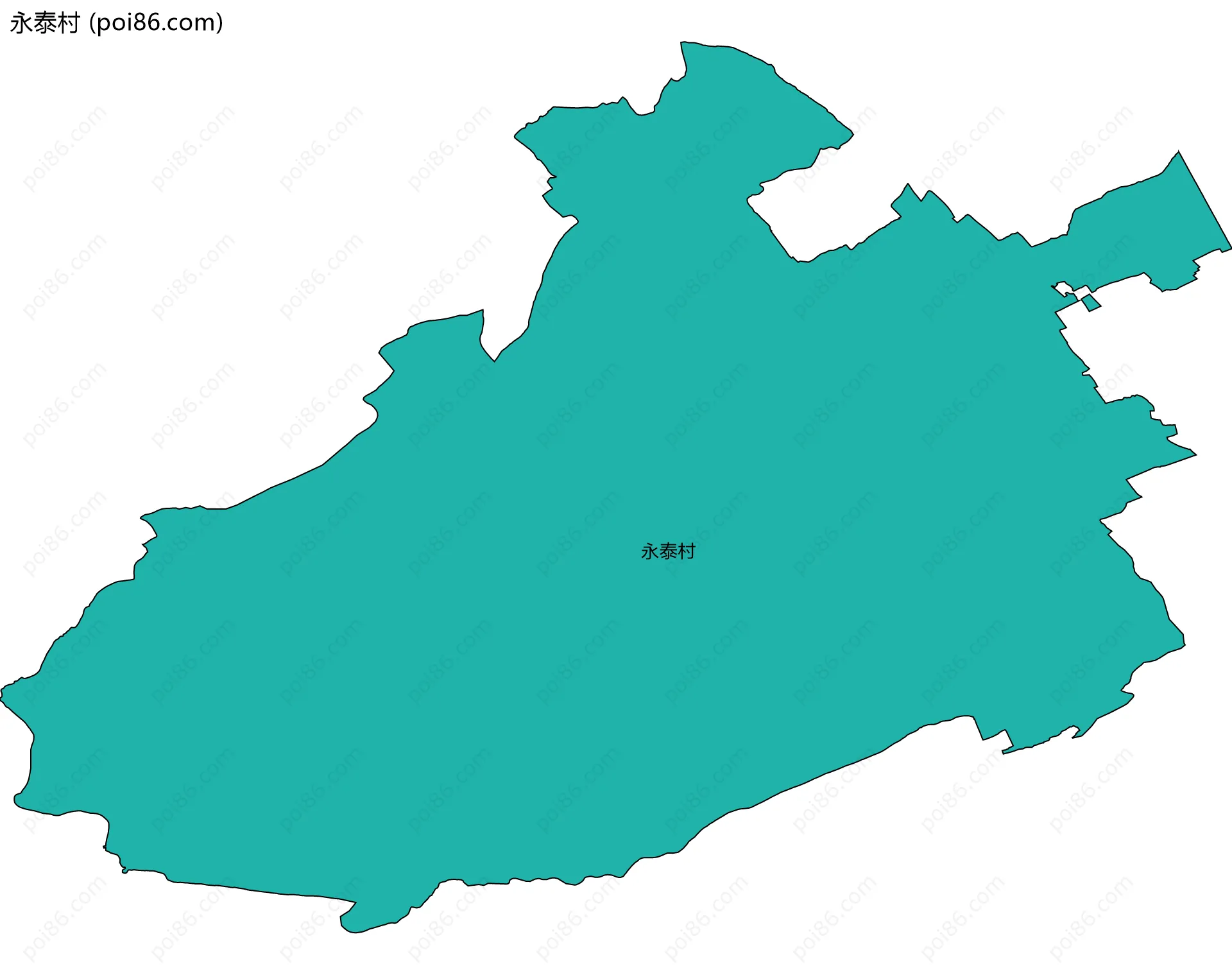 永泰村边界地图