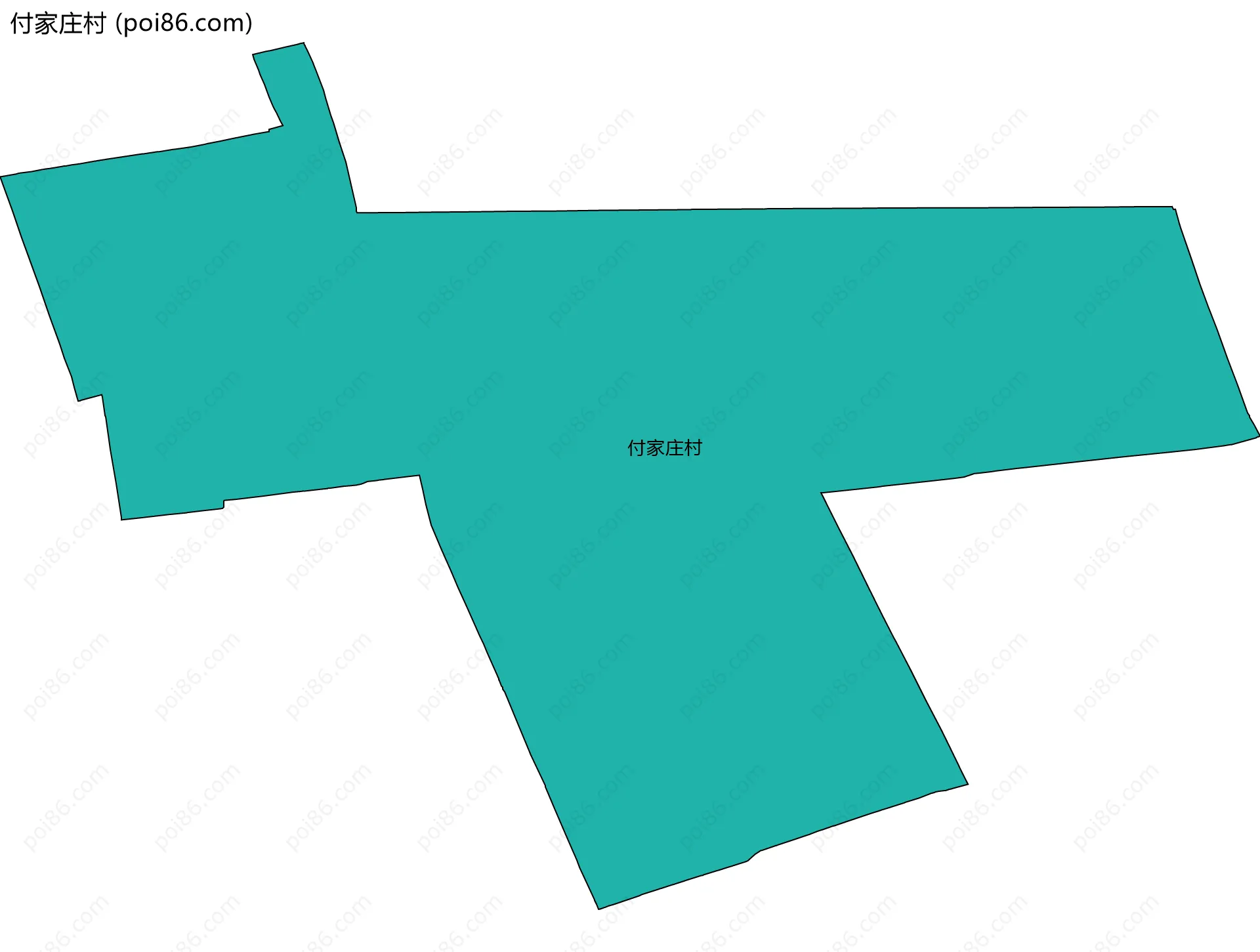 付家庄村边界地图
