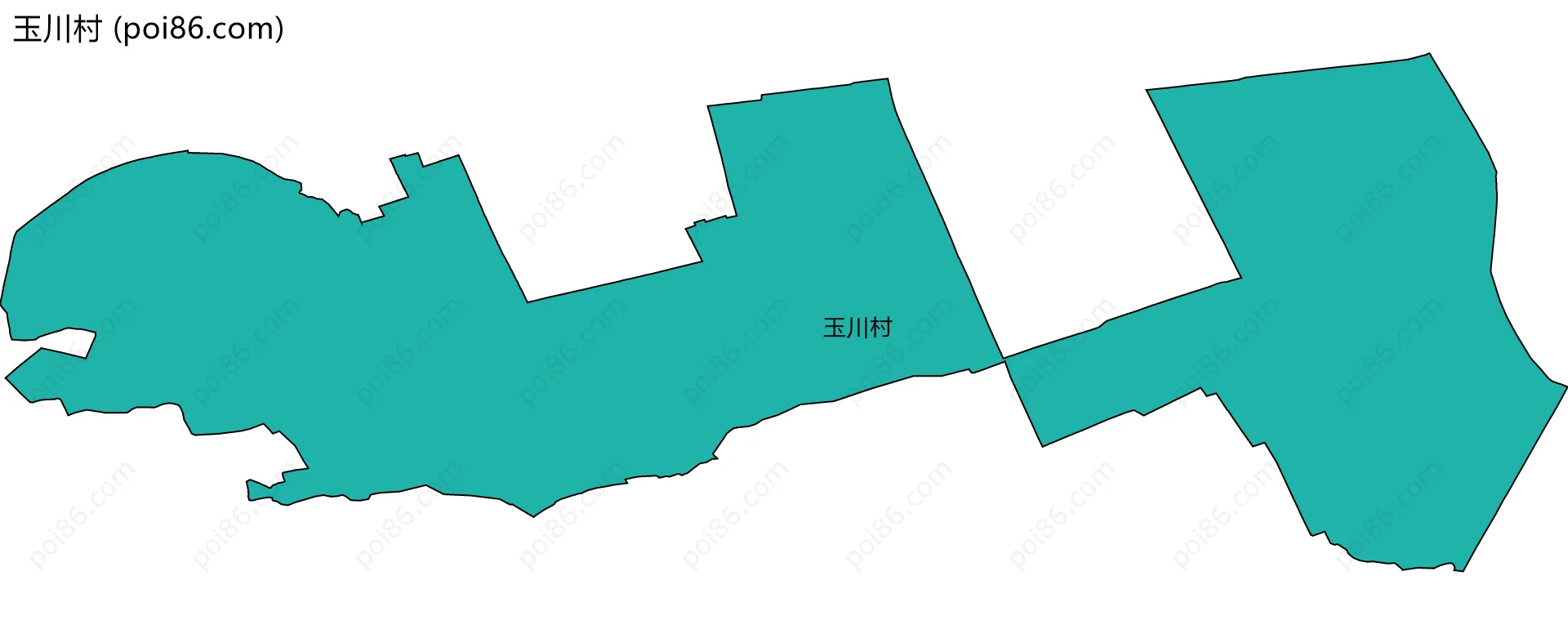 玉川村边界地图