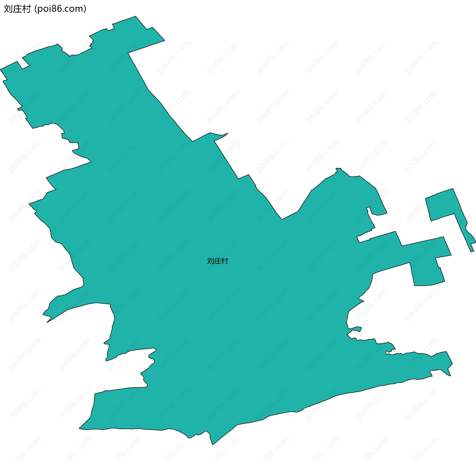 刘庄村边界地图
