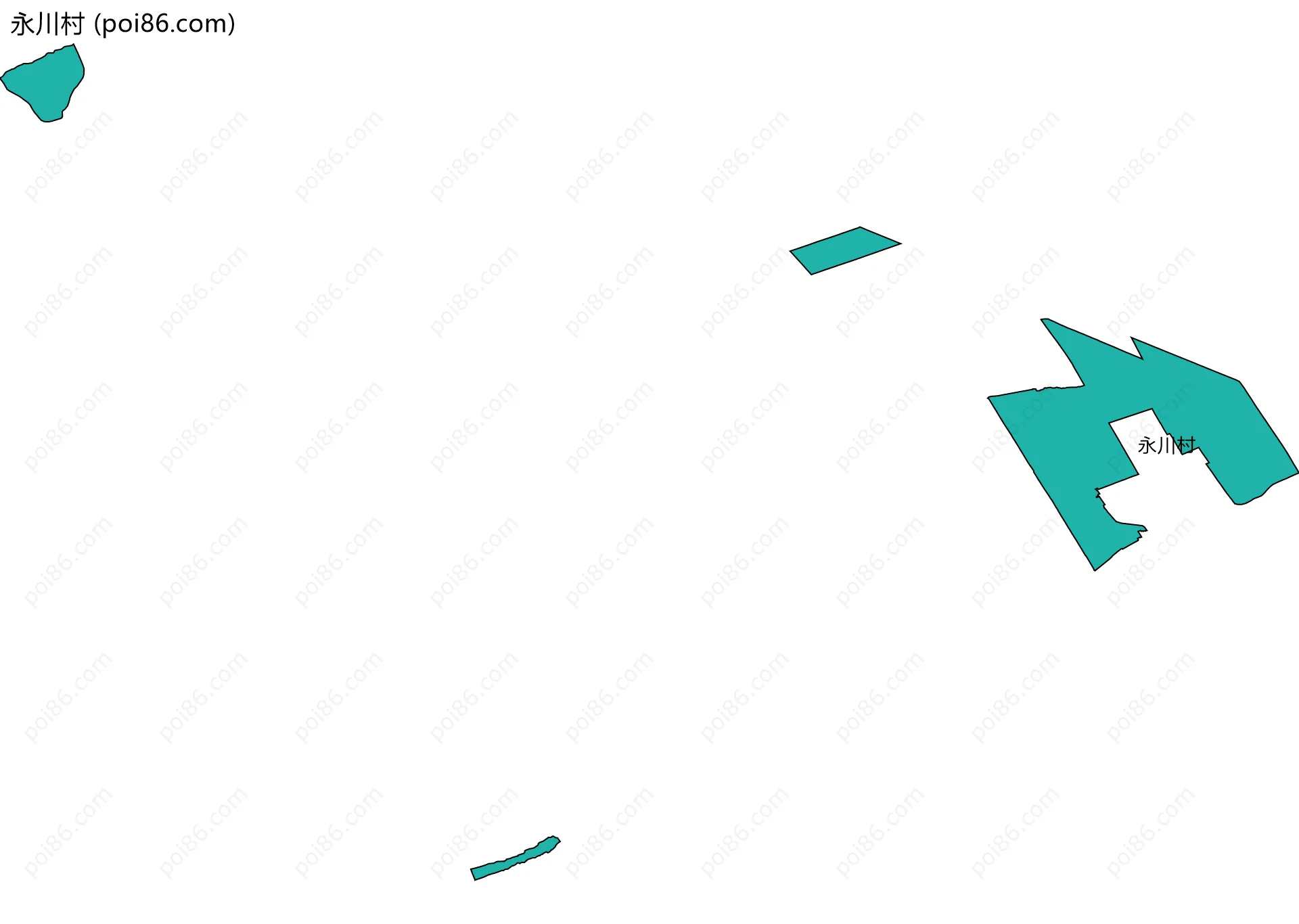 永川村边界地图