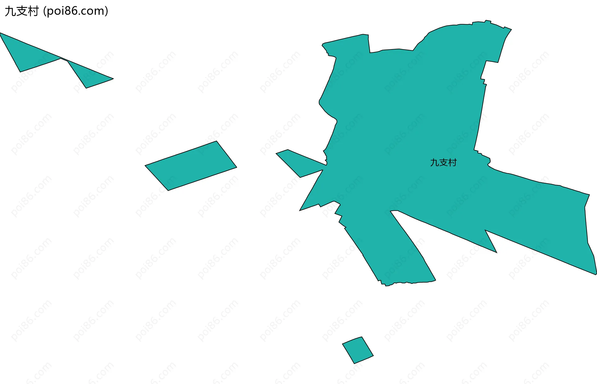 九支村边界地图