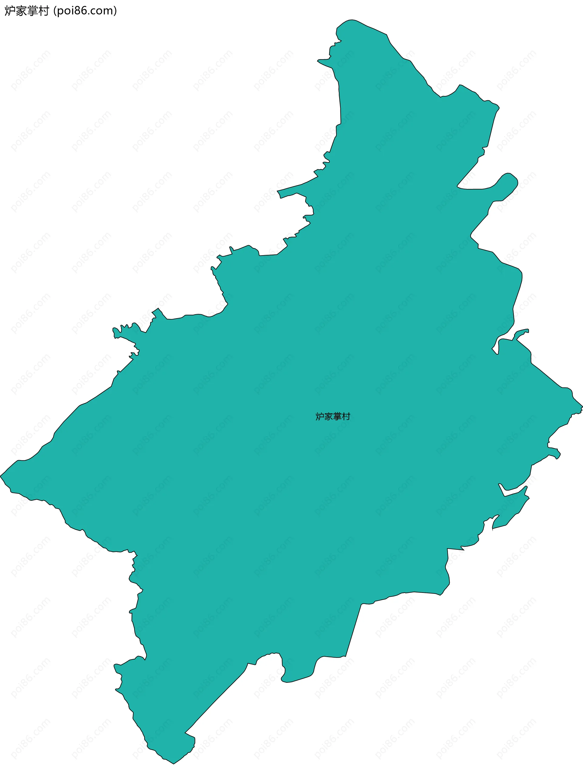 炉家掌村边界地图