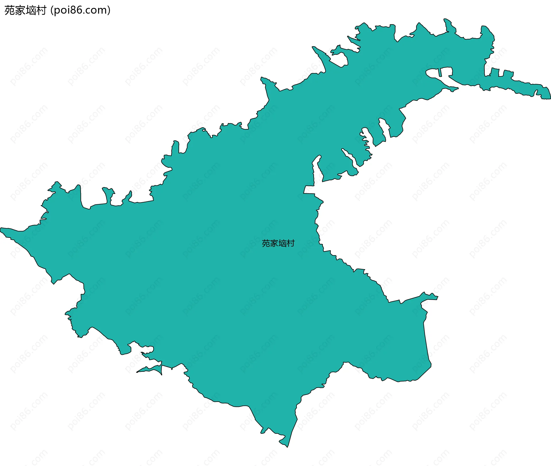 苑家垴村边界地图