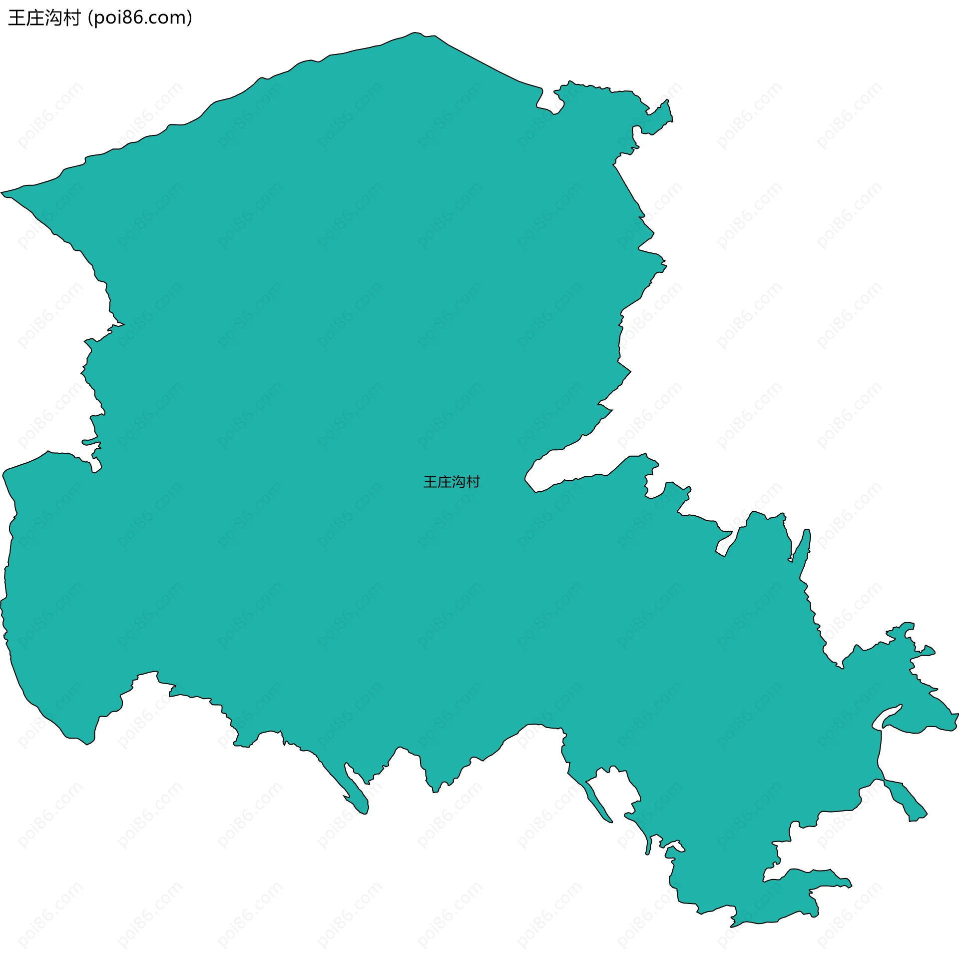 王庄沟村边界地图