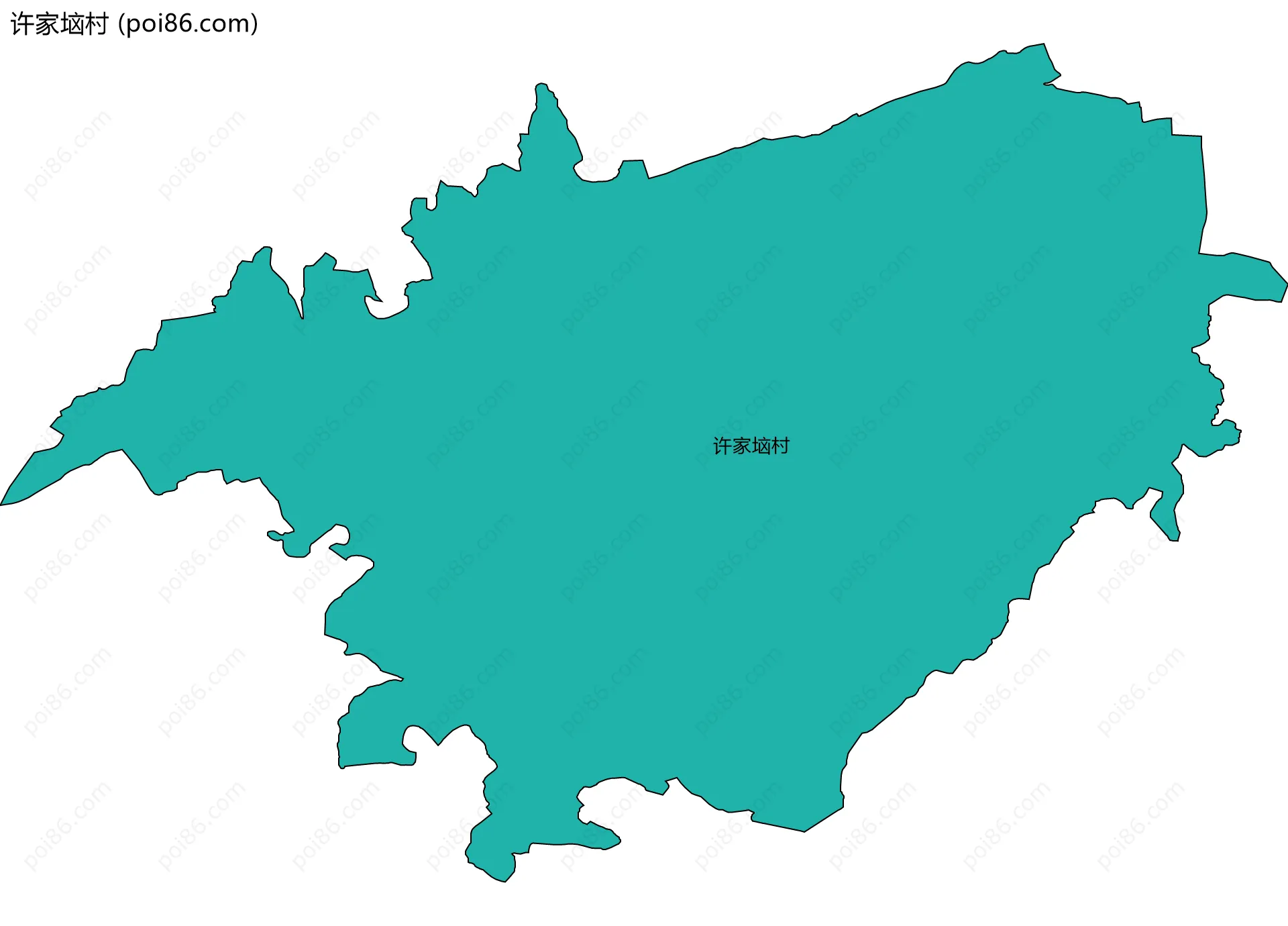 许家垴村边界地图