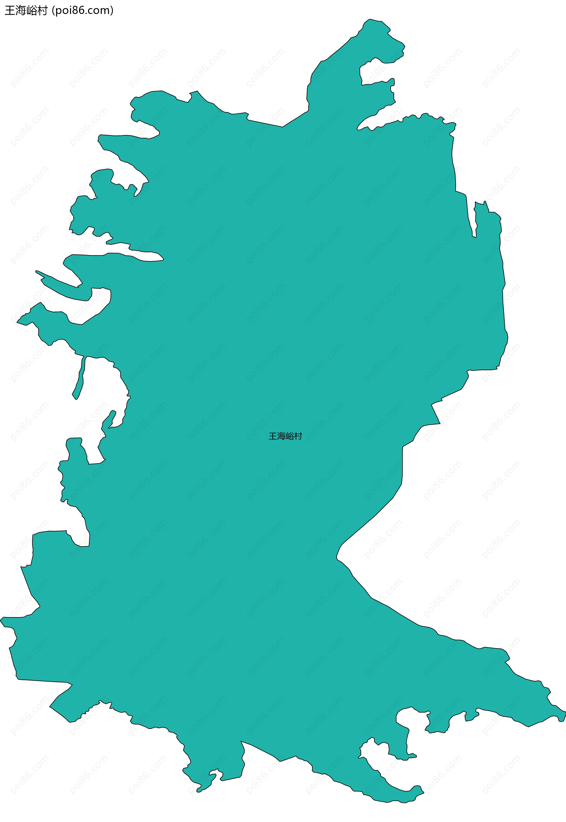 王海峪村边界地图