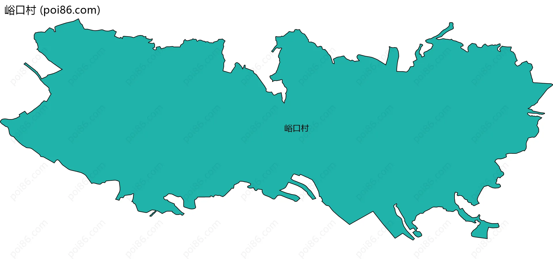 峪口村边界地图