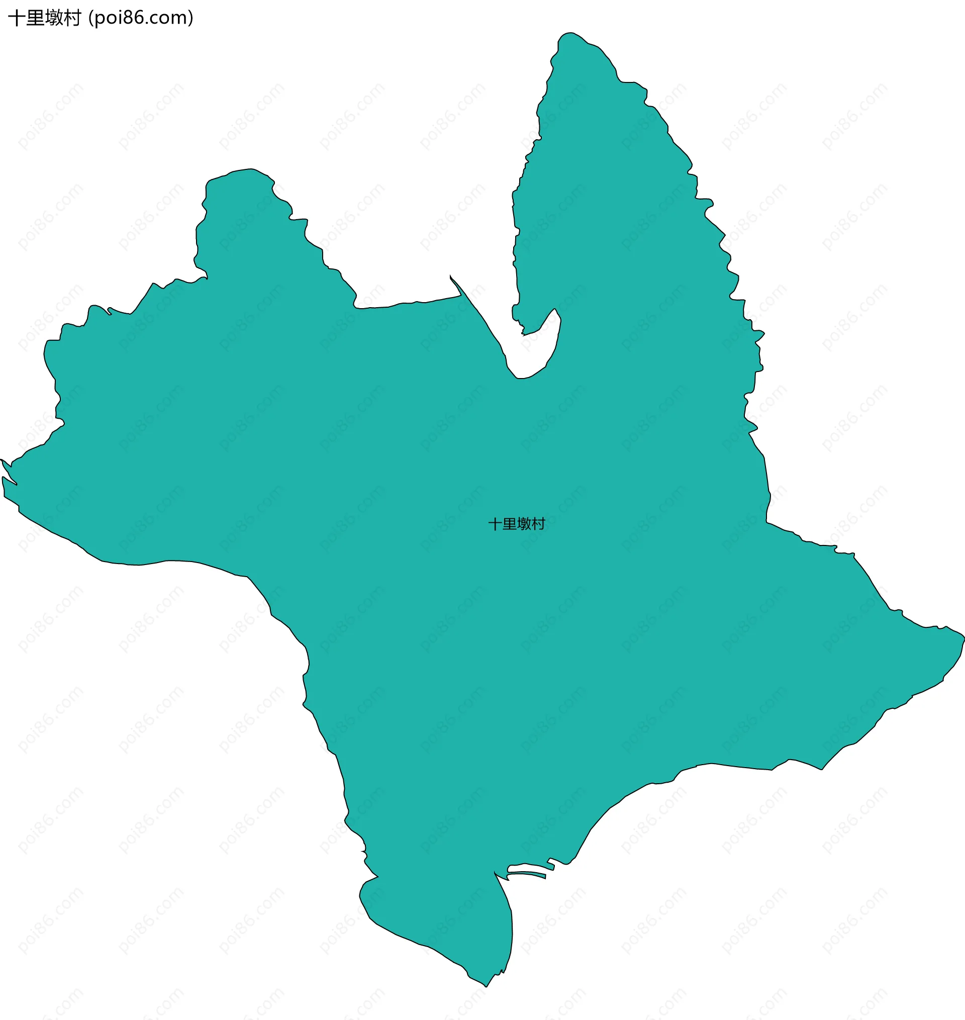 十里墩村边界地图