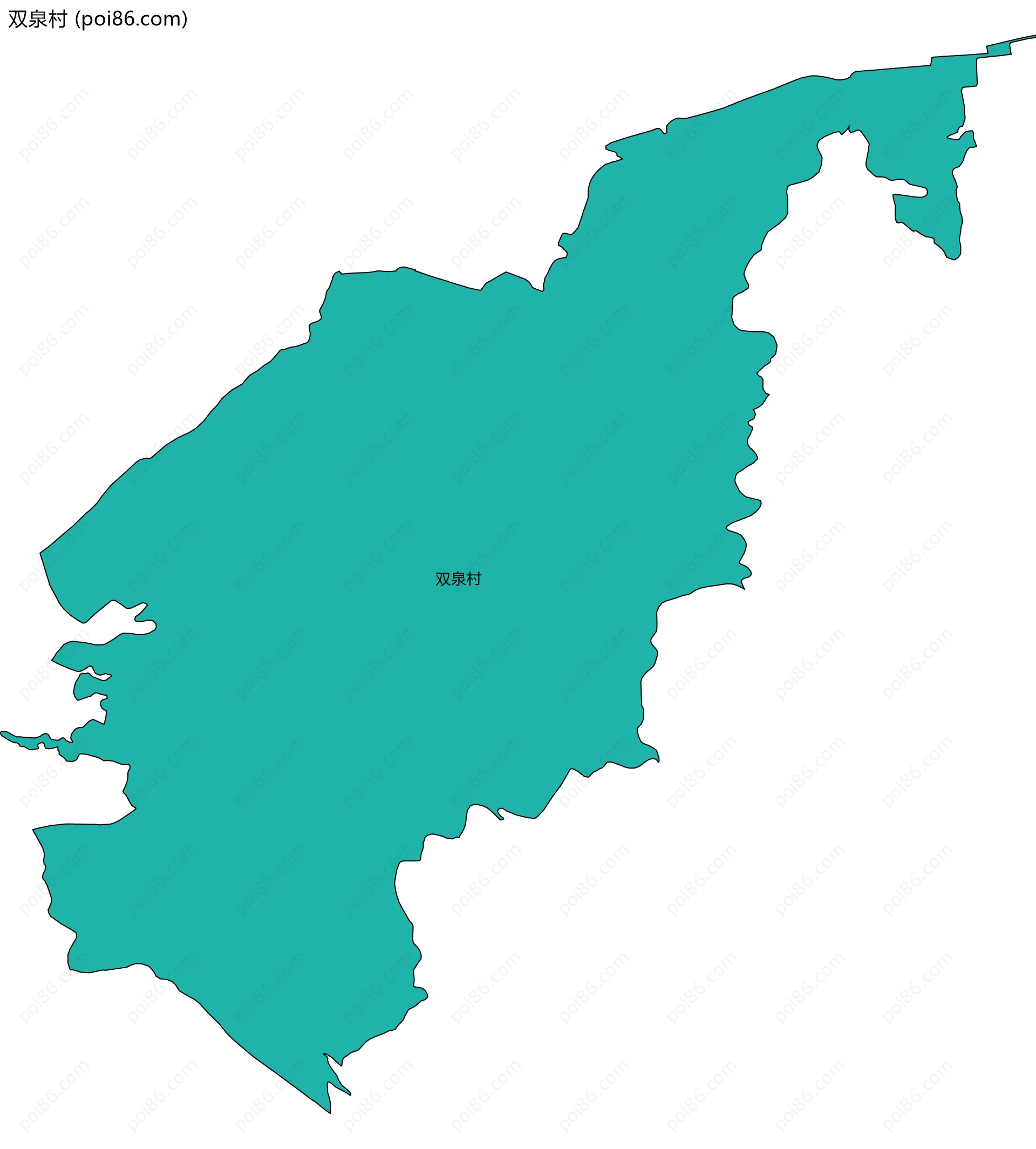 双泉村边界地图