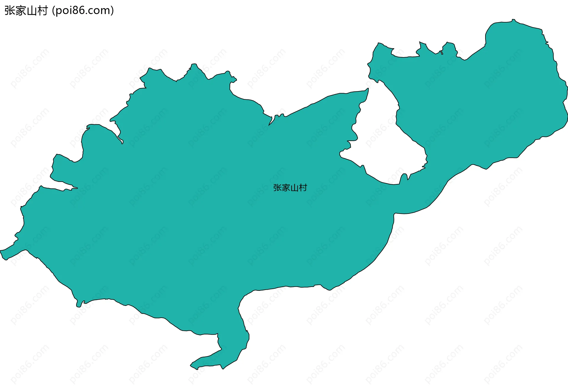张家山村边界地图