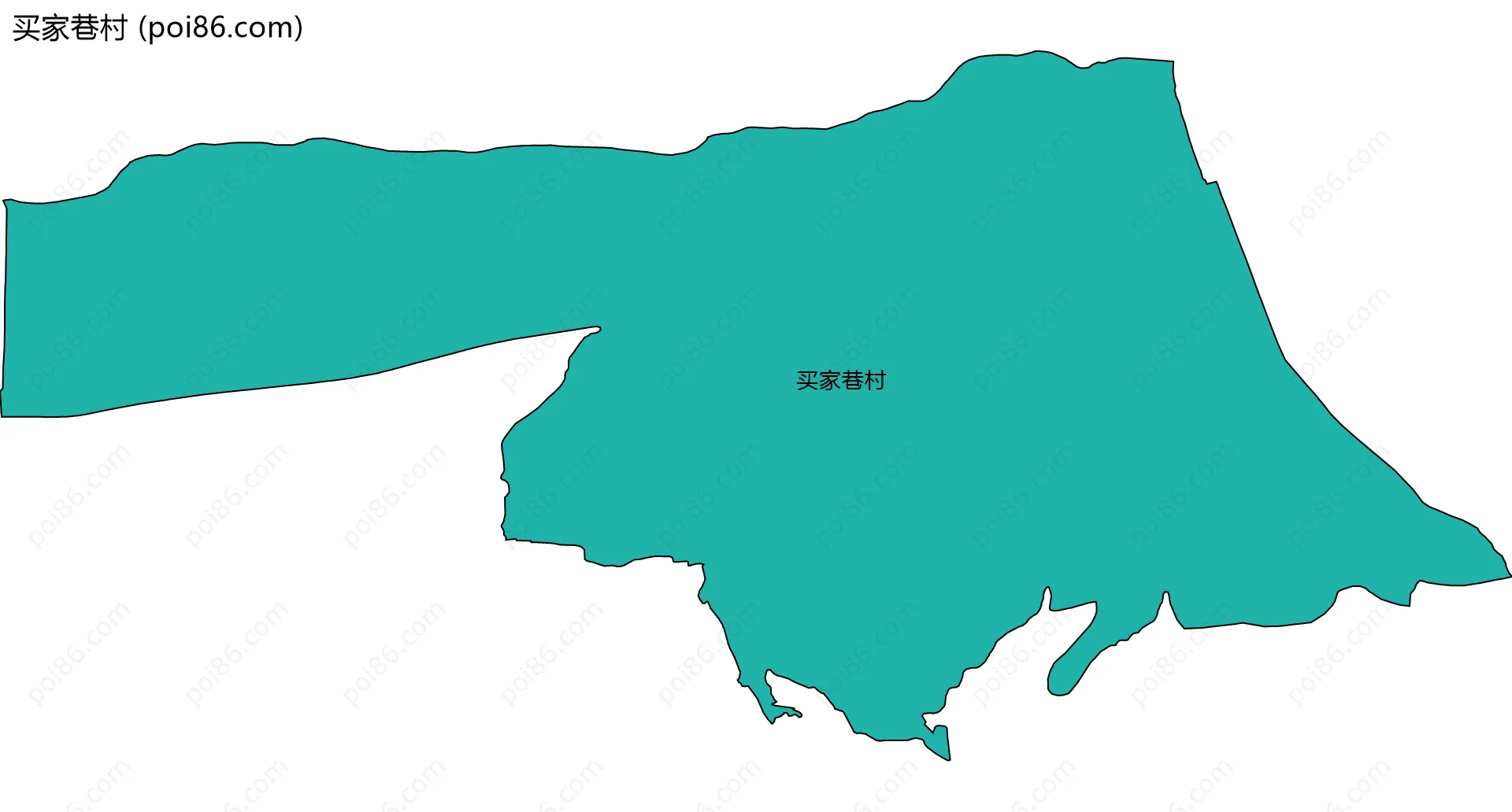 买家巷村边界地图