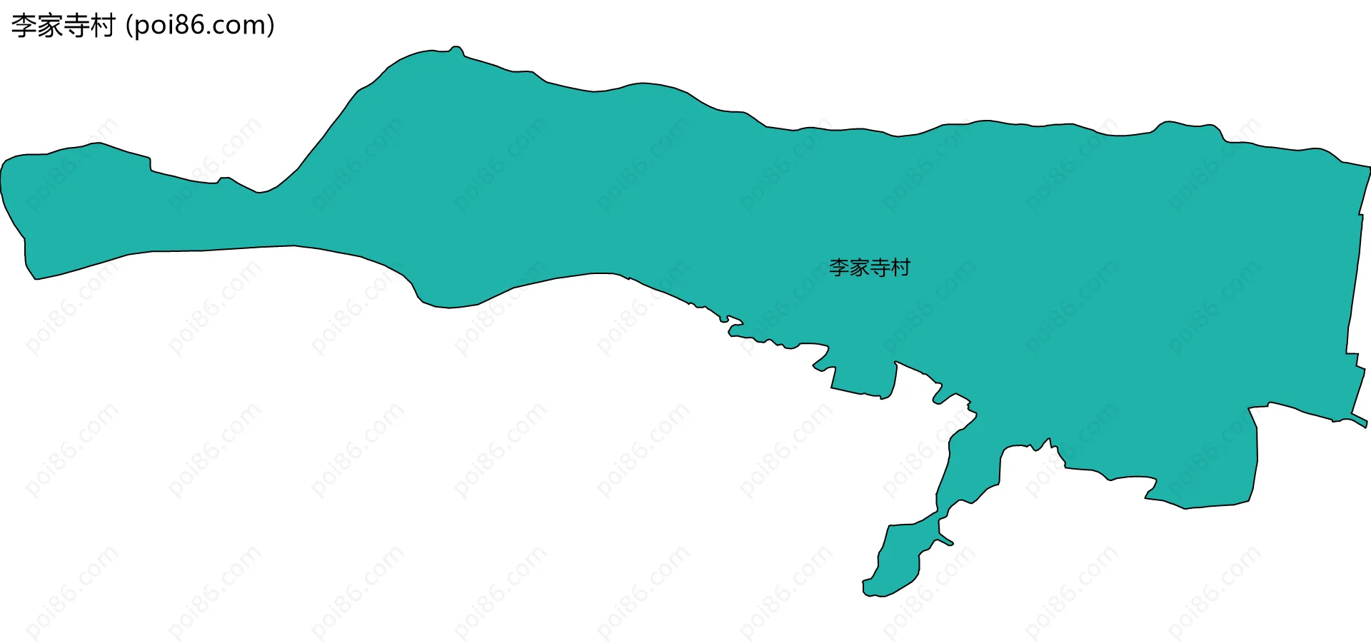 李家寺村边界地图