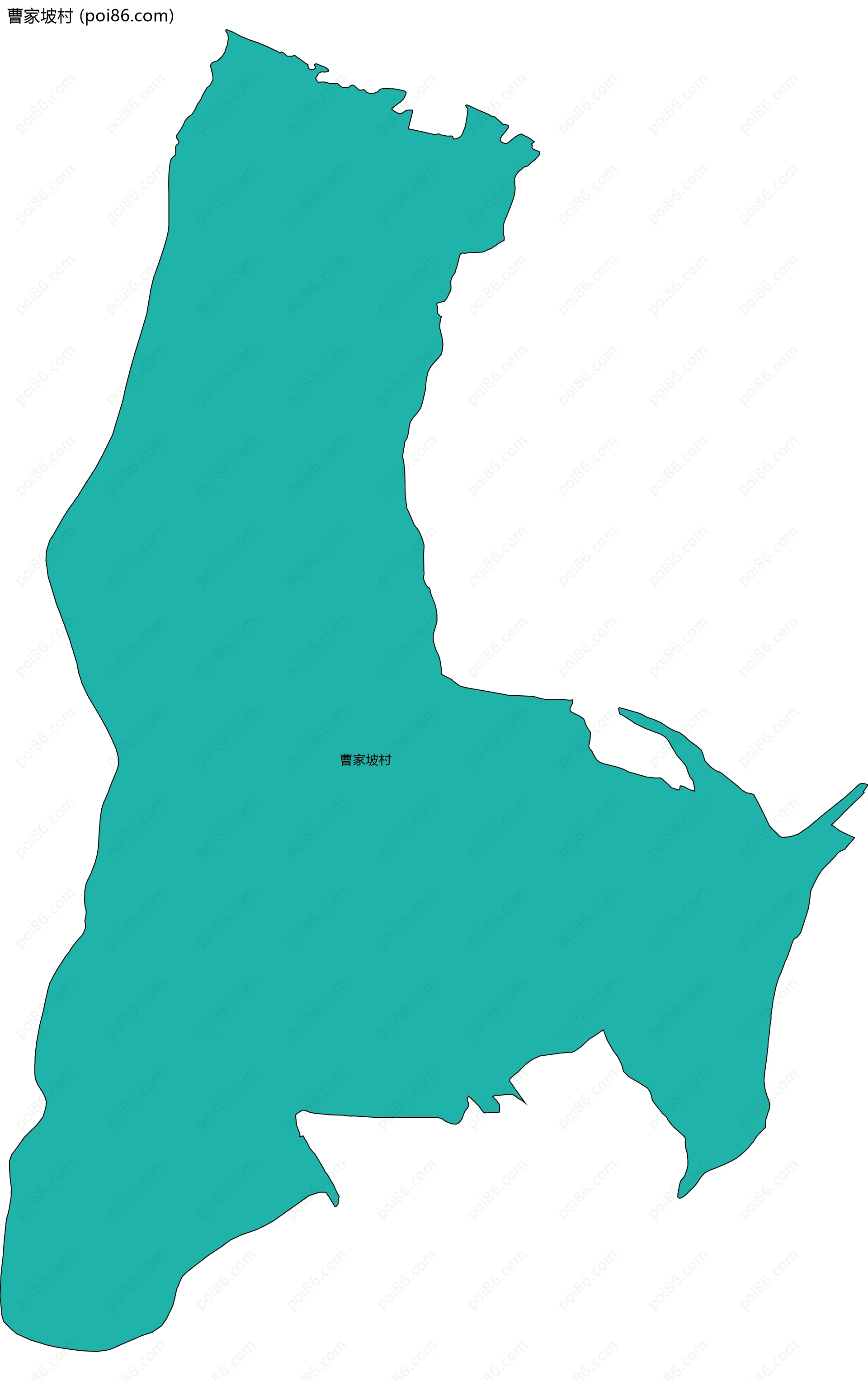 曹家坡村边界地图