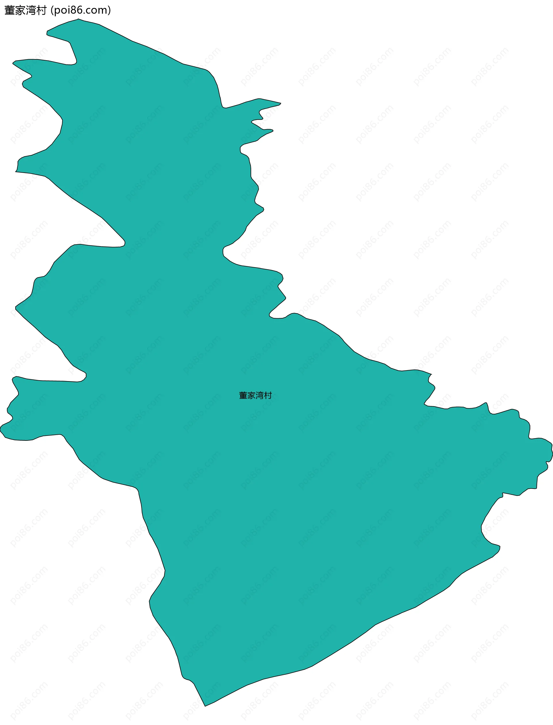 董家湾村边界地图