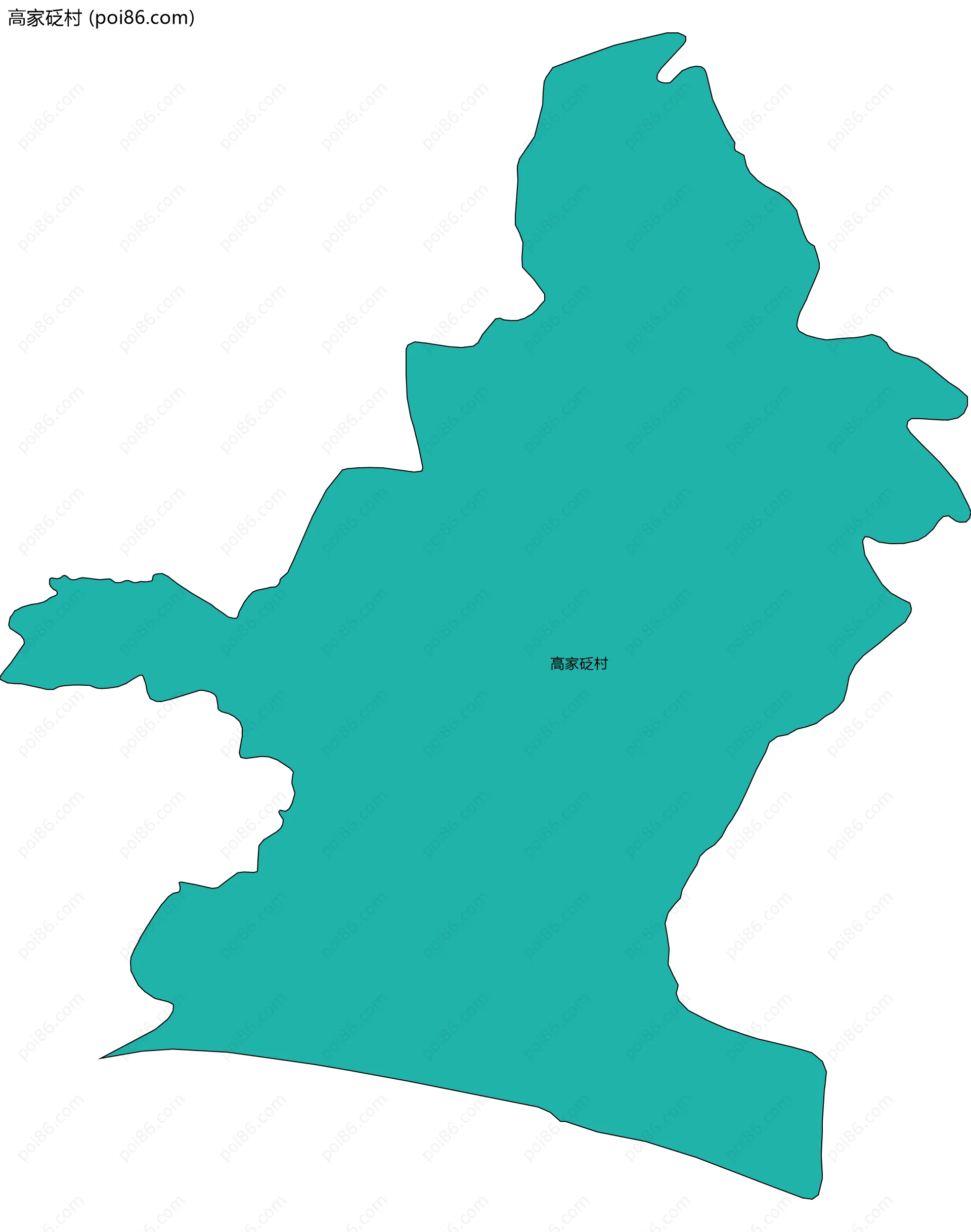 高家砭村边界地图