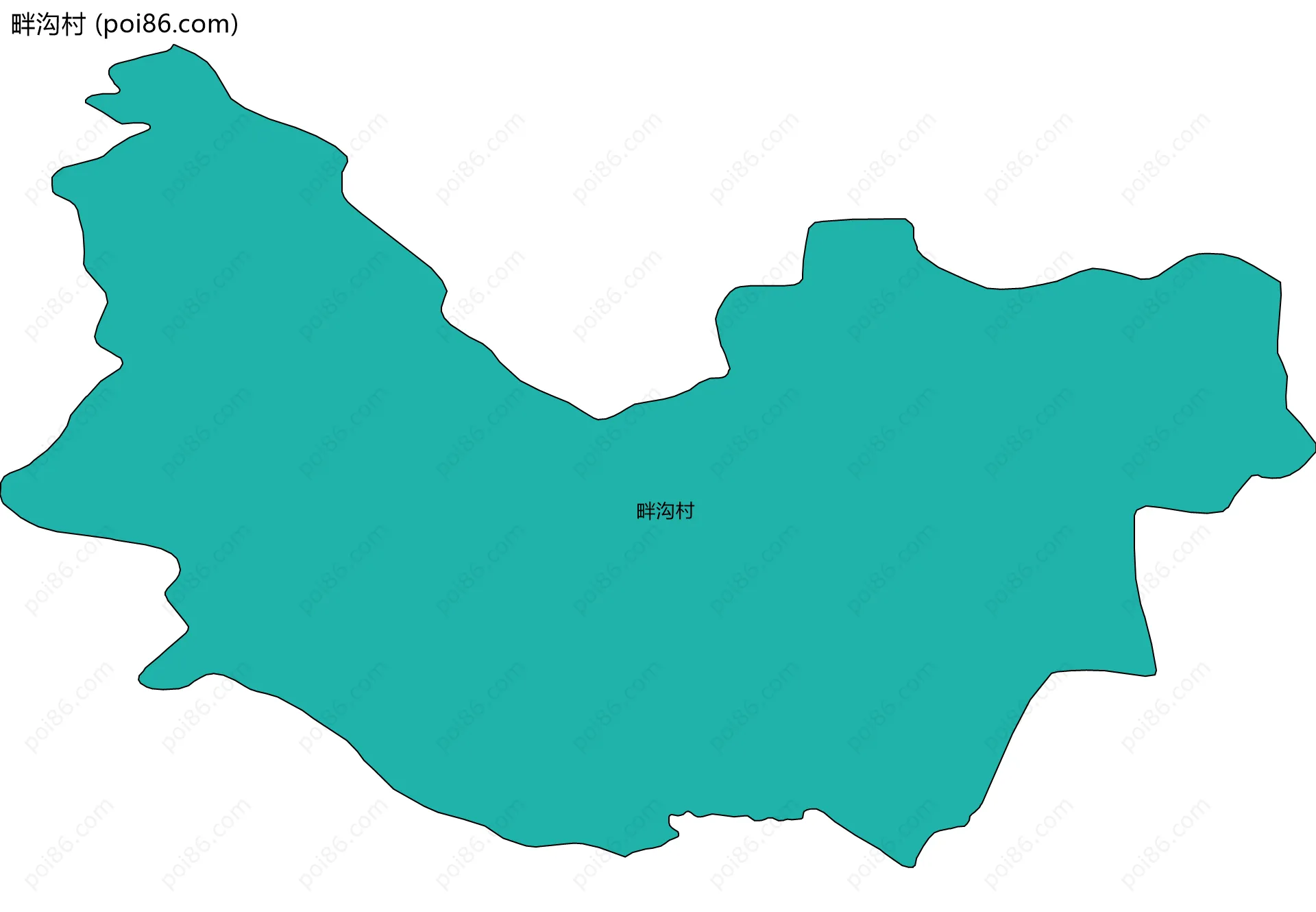 畔沟村边界地图