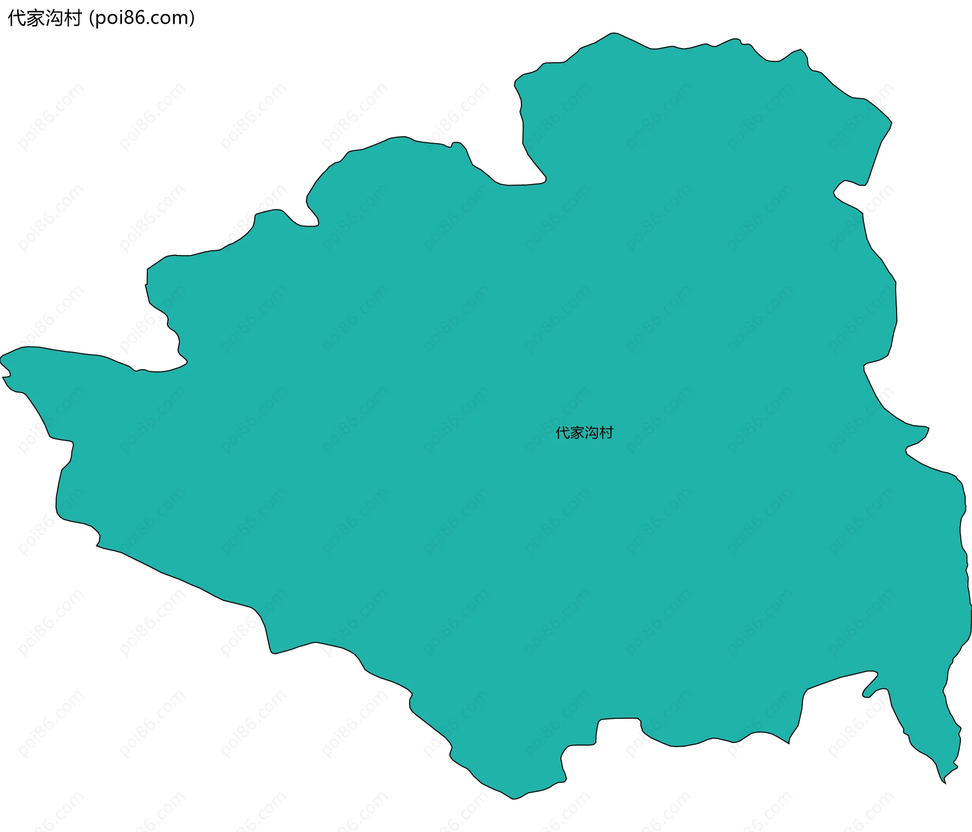 代家沟村边界地图