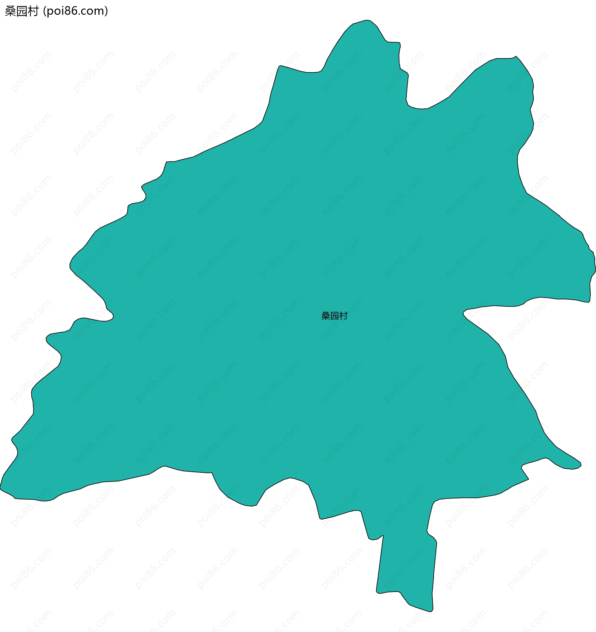 桑园村边界地图