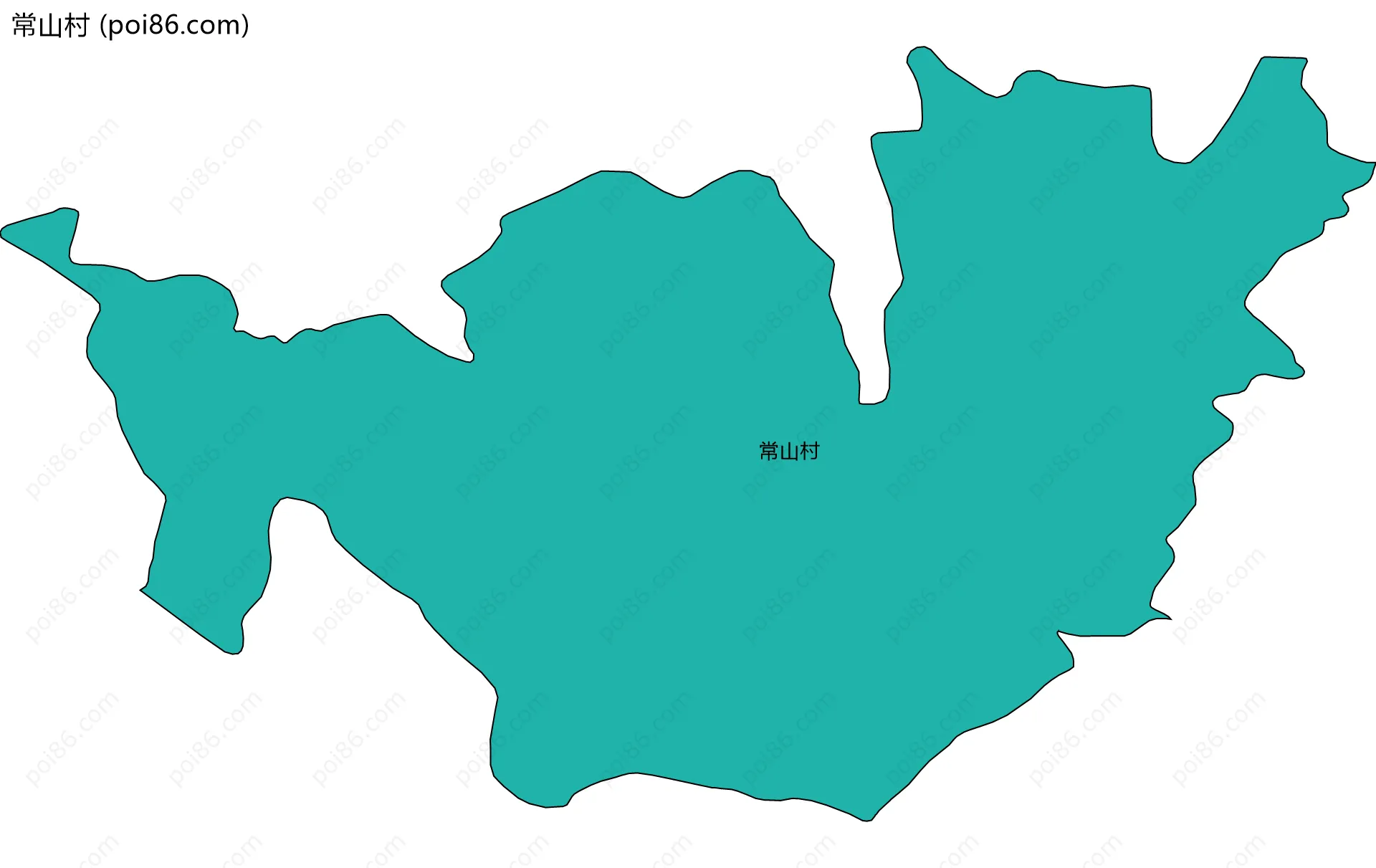 常山村边界地图