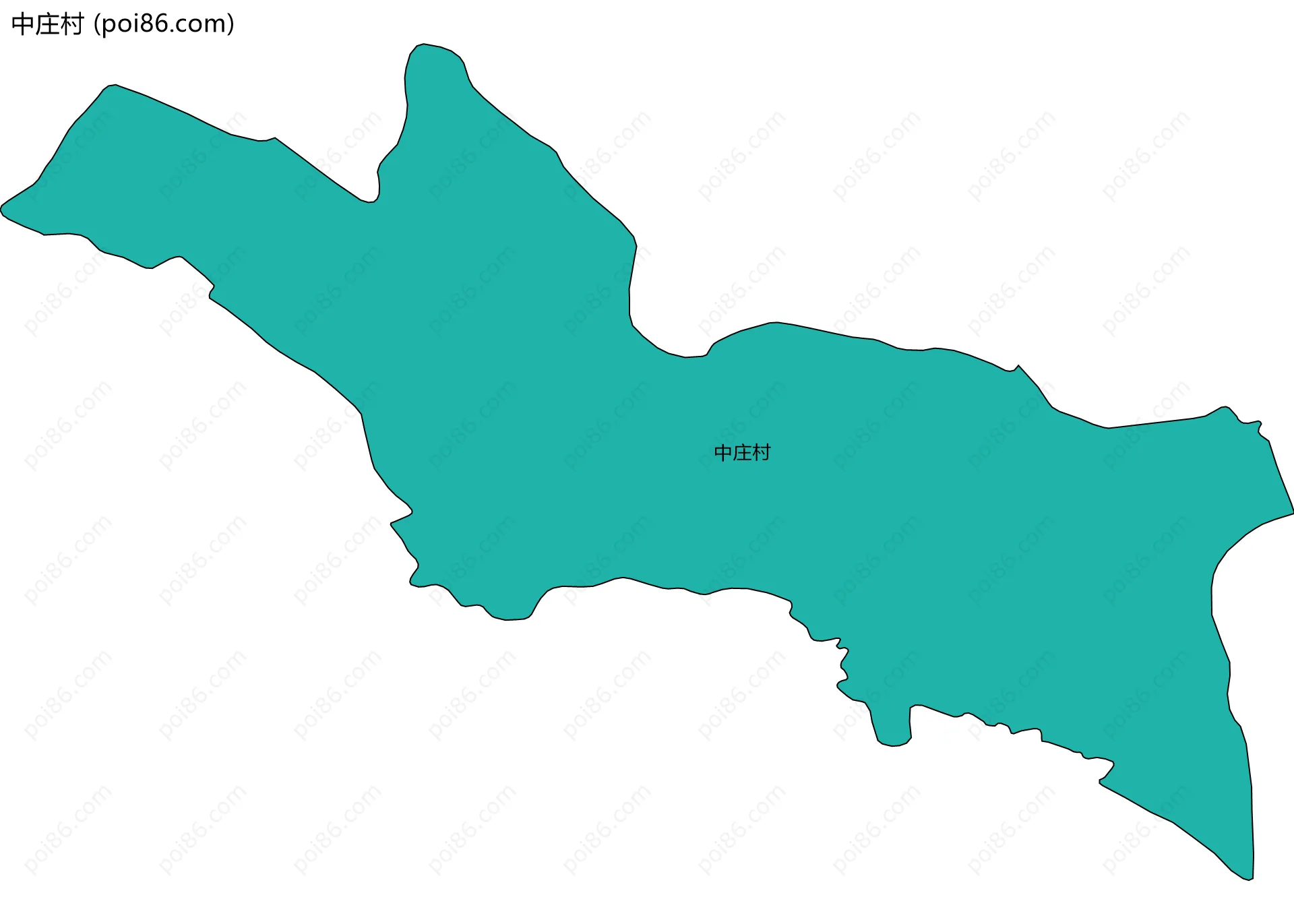 中庄村边界地图