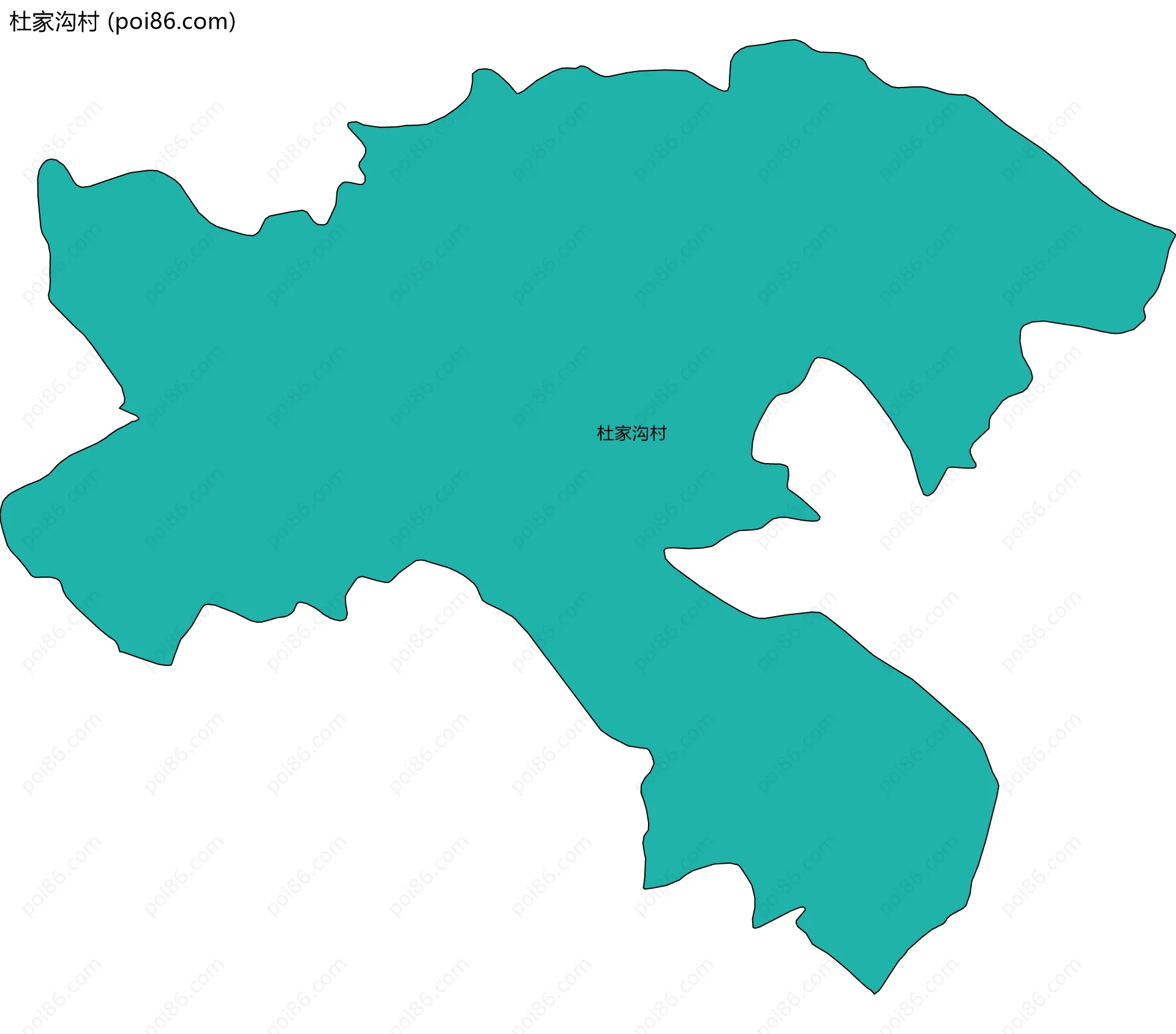 杜家沟村边界地图