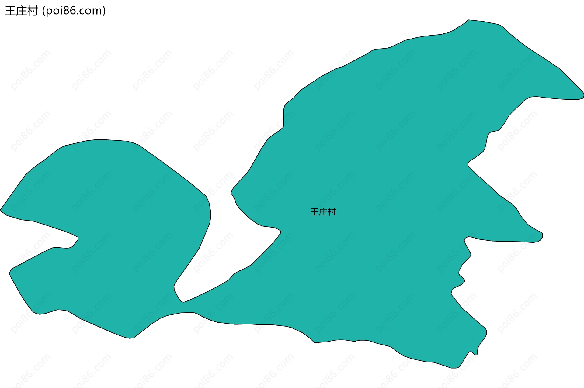 王庄村边界地图