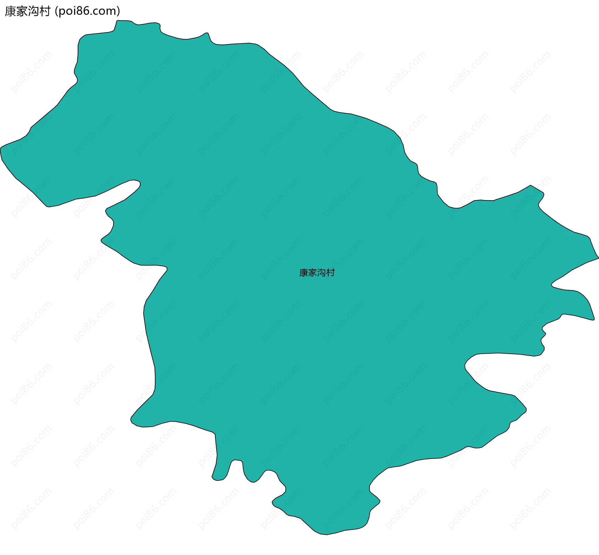 康家沟村边界地图