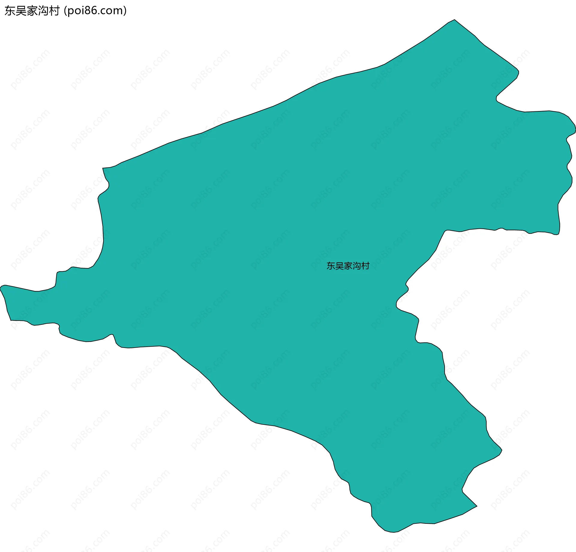 东吴家沟村边界地图