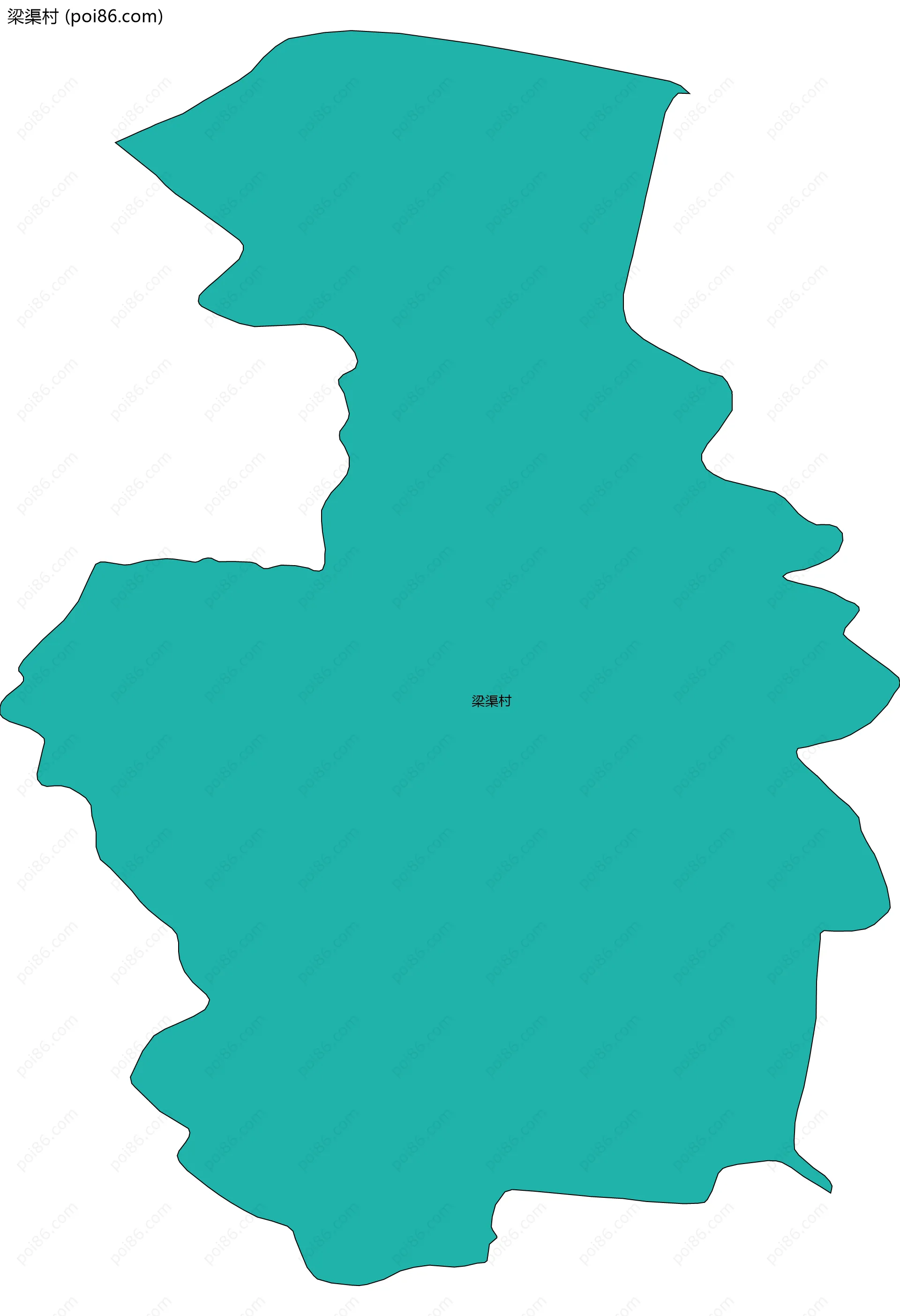 梁渠村边界地图