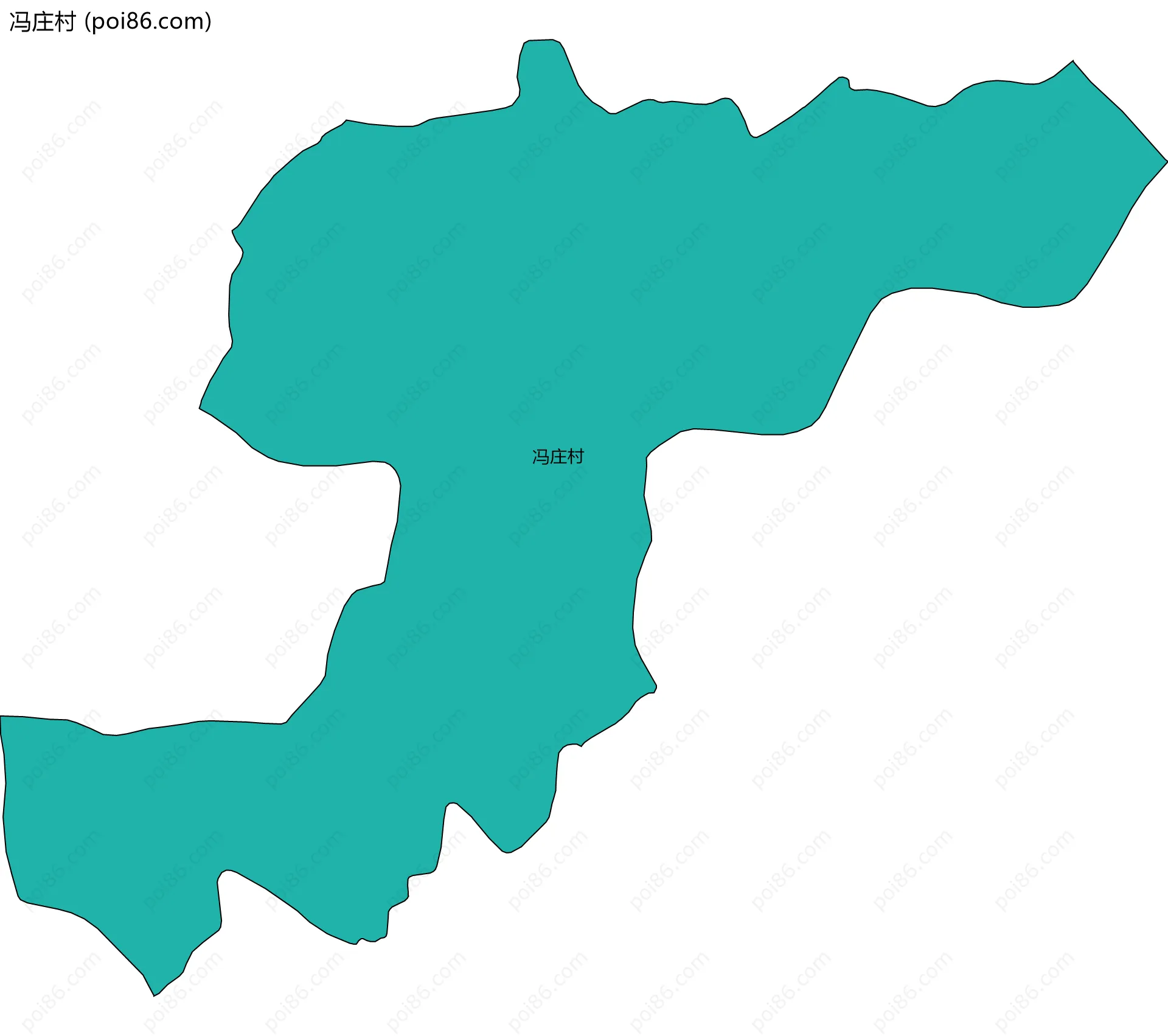冯庄村边界地图