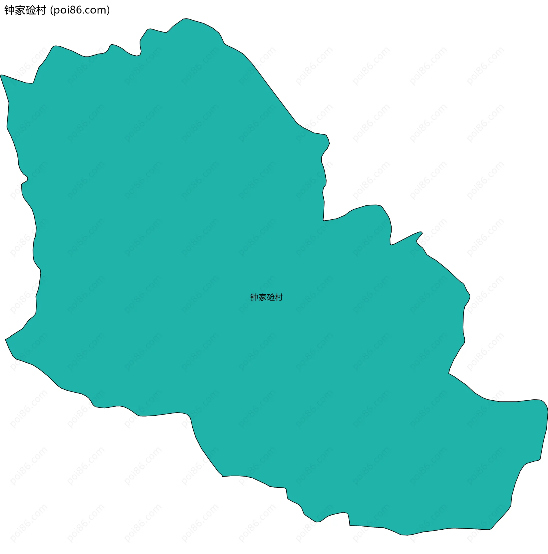 钟家硷村边界地图