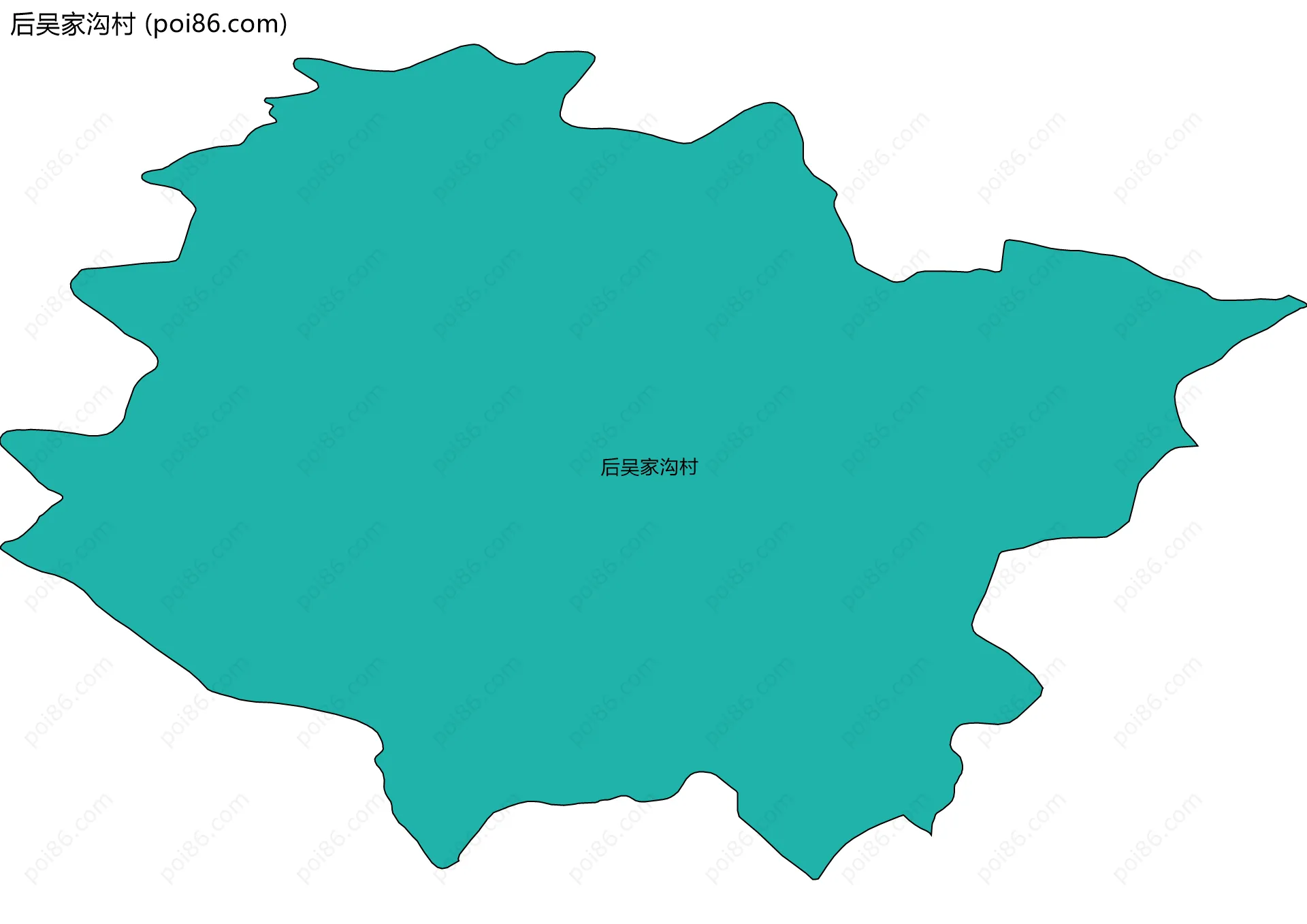 后吴家沟村边界地图