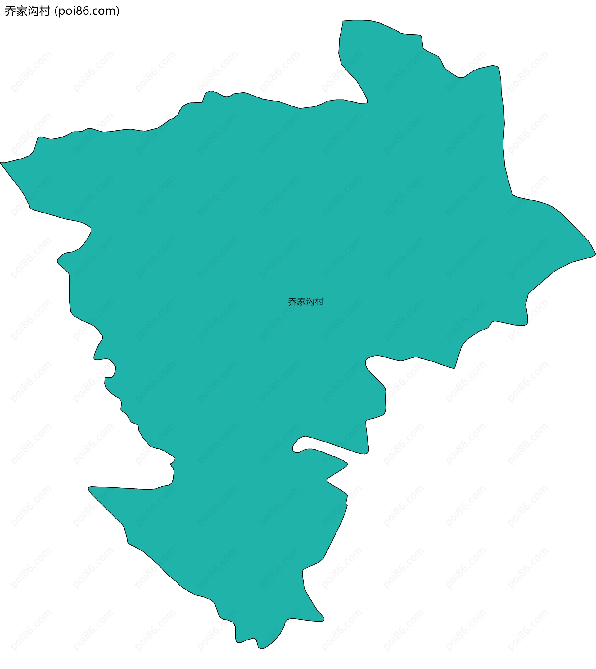 乔家沟村边界地图