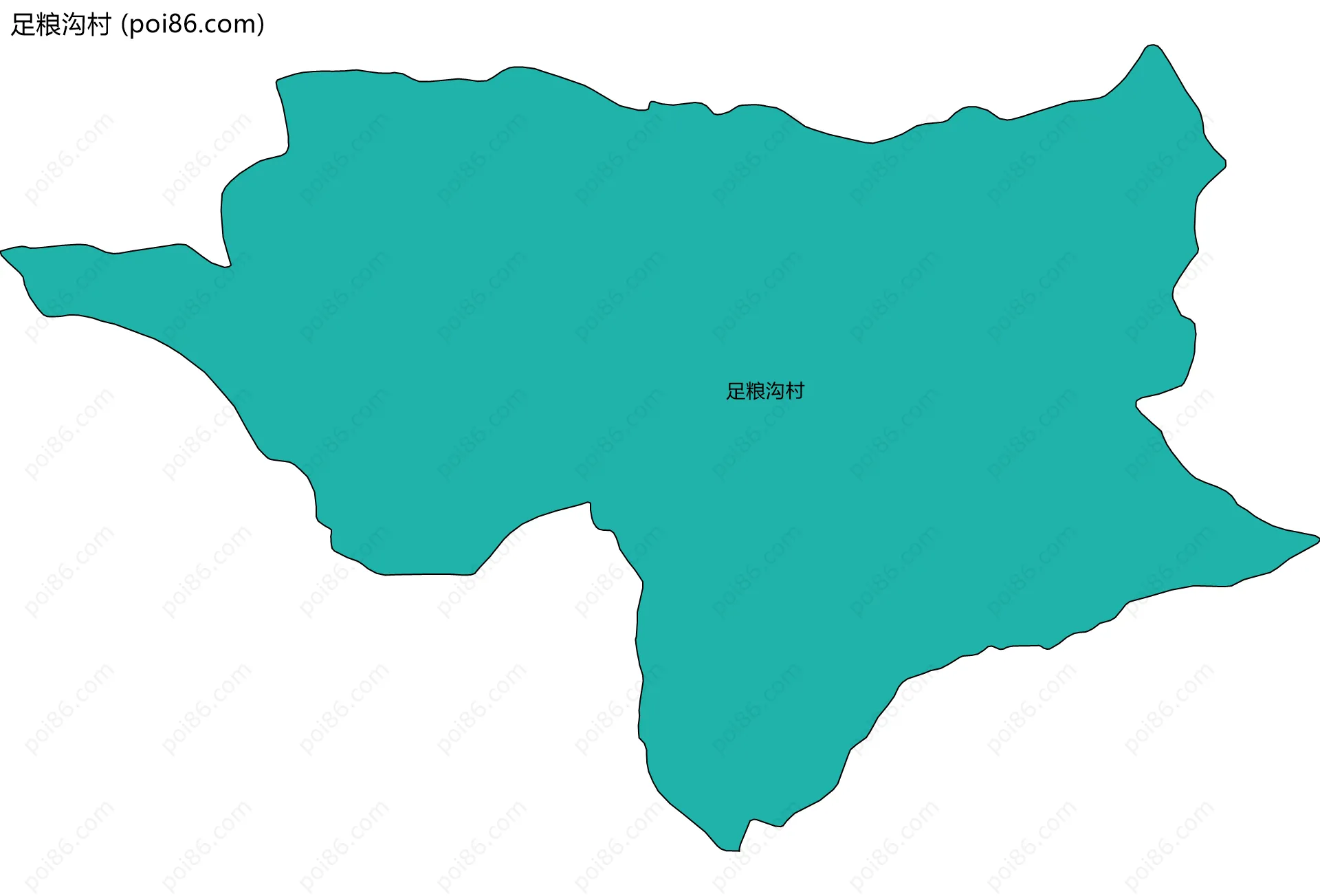 足粮沟村边界地图