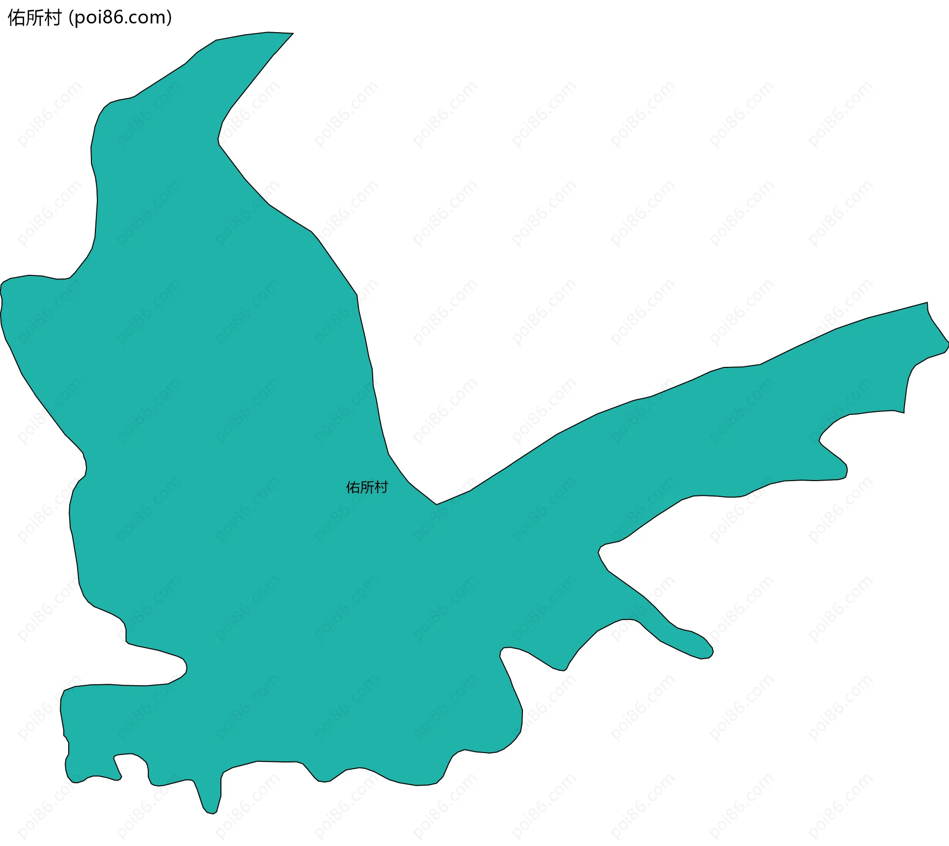 佑所村边界地图