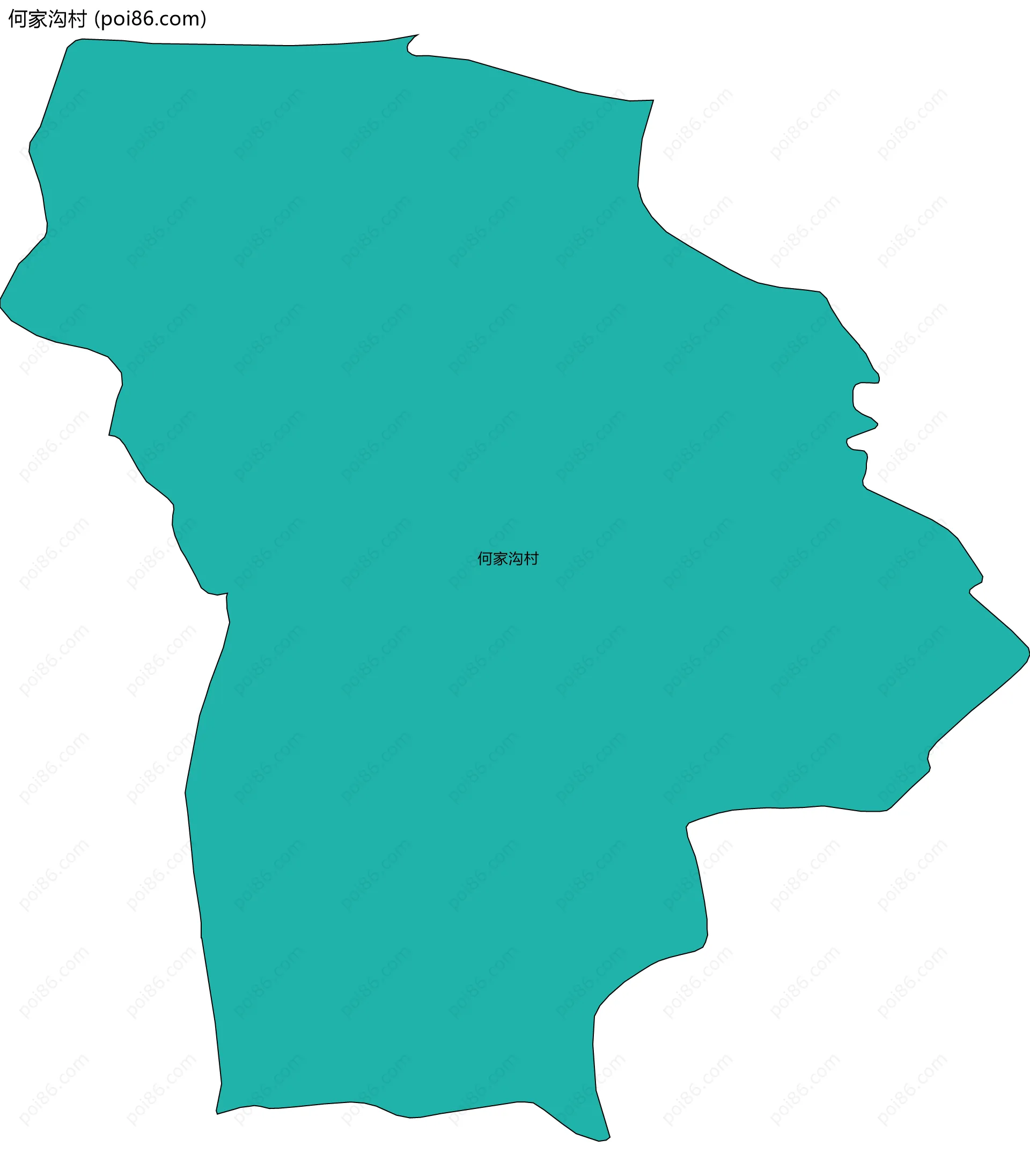 何家沟村边界地图