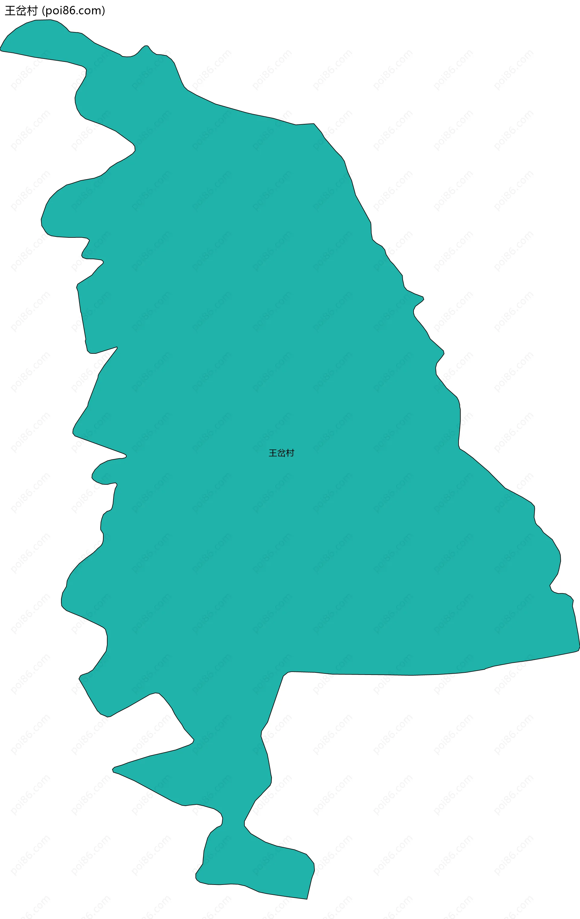 王岔村边界地图