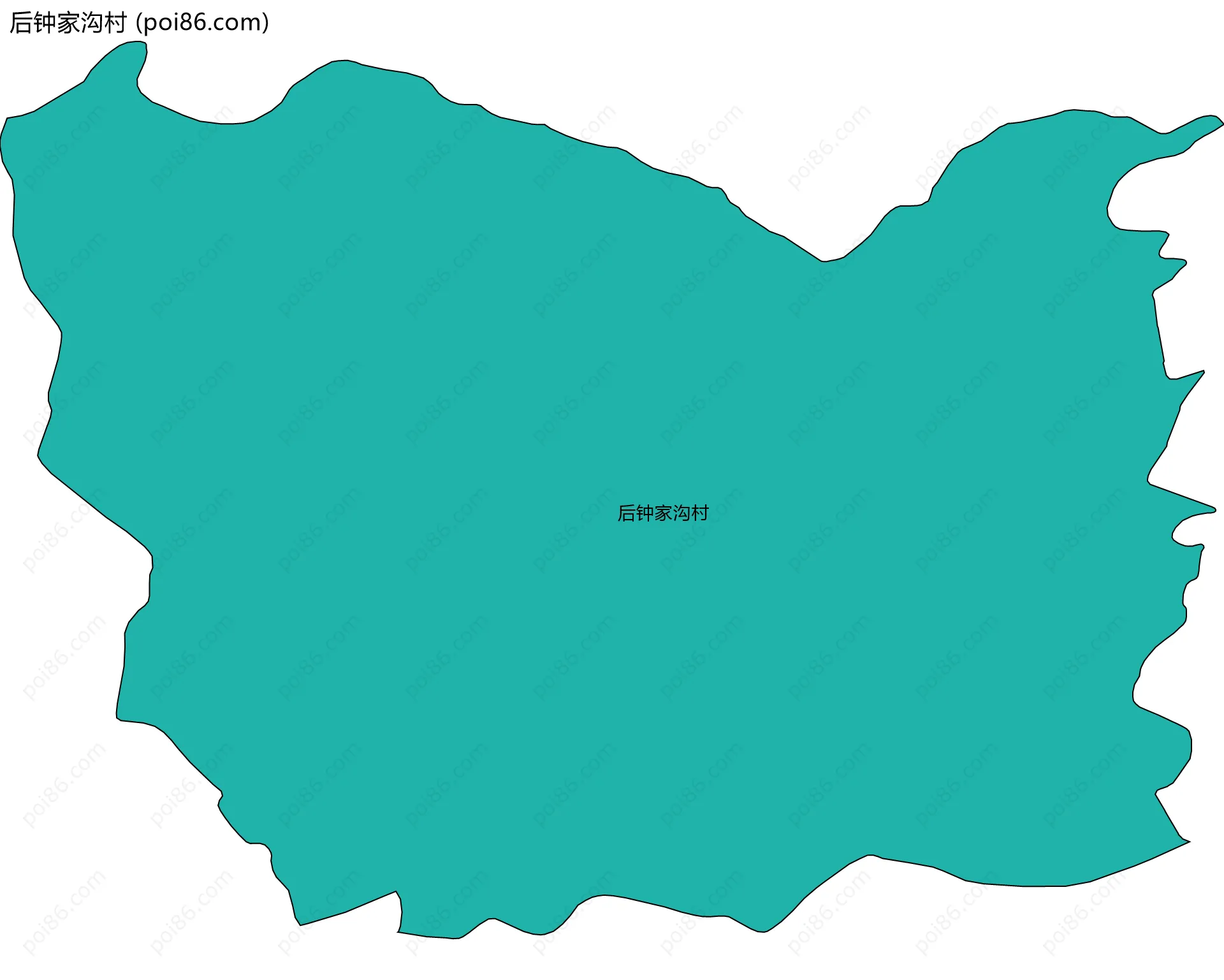 后钟家沟村边界地图
