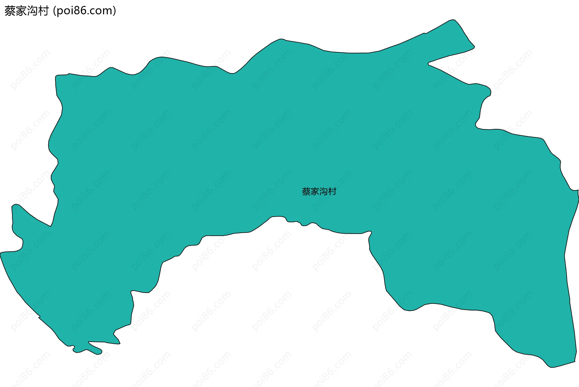 蔡家沟村边界地图