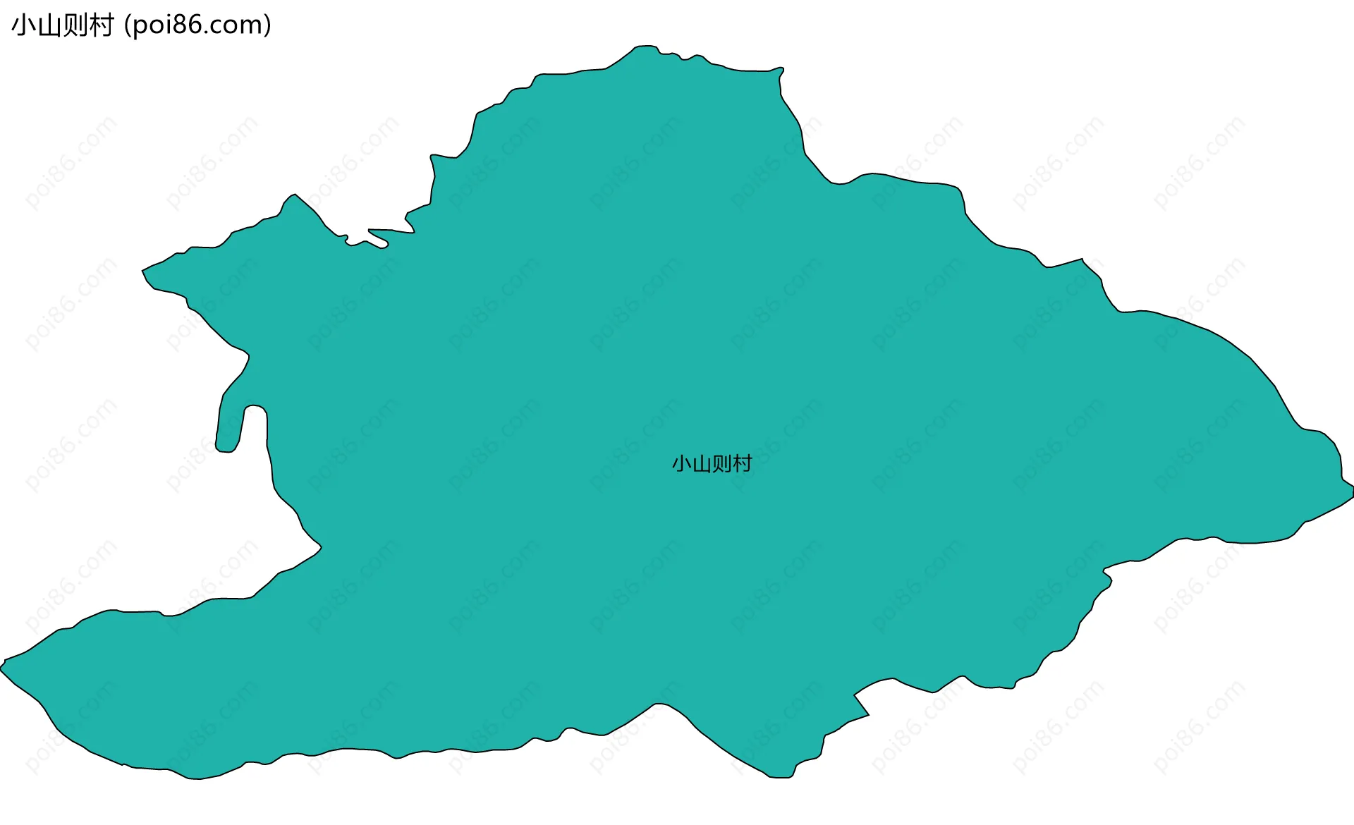 小山则村边界地图