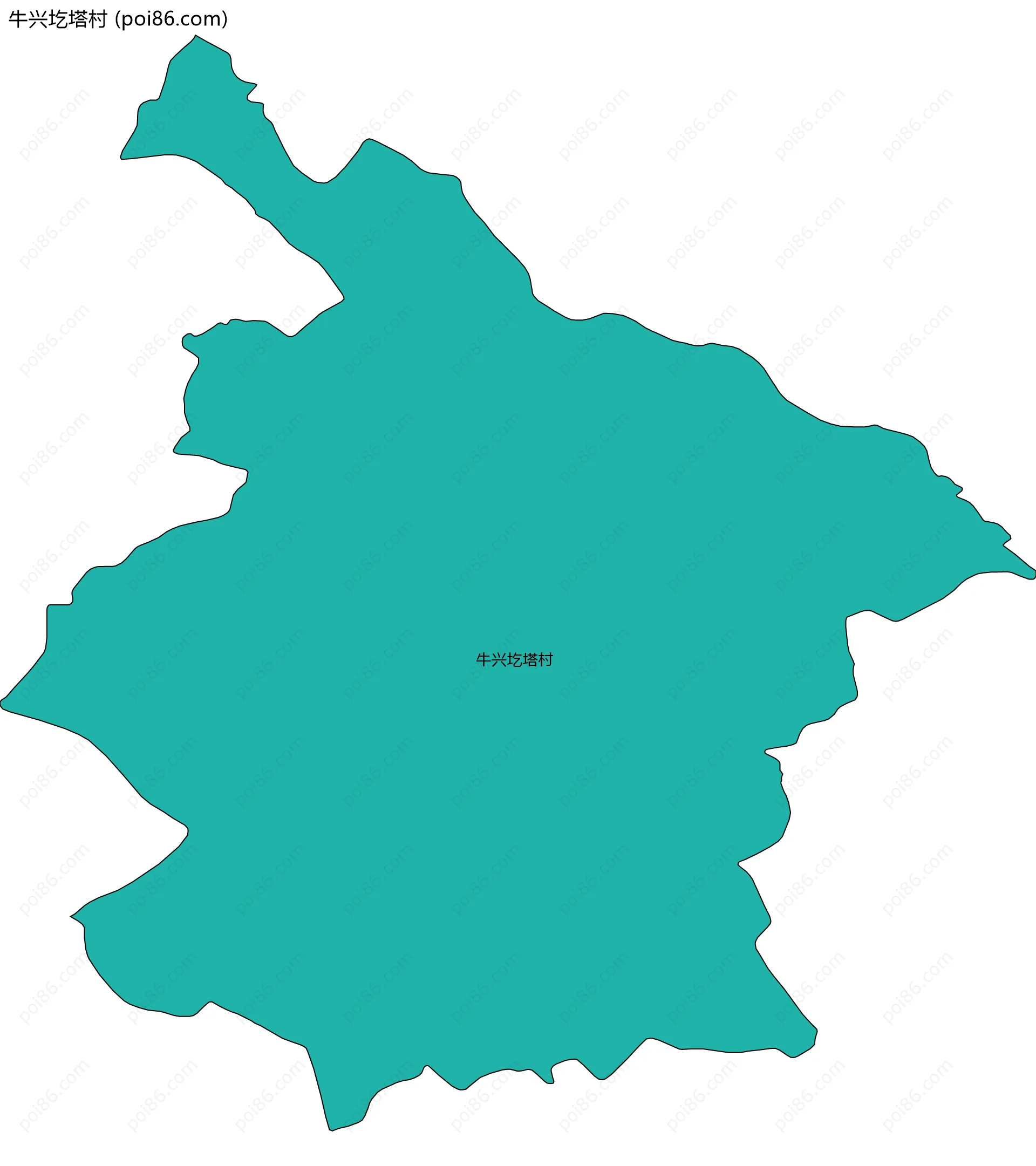 牛兴圪塔村边界地图