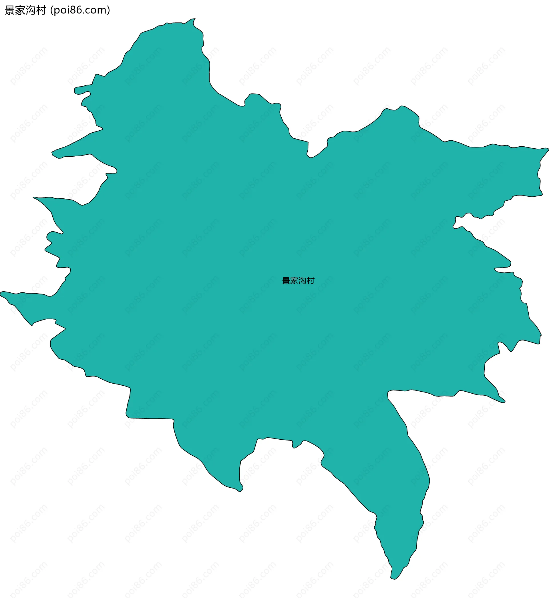 景家沟村边界地图