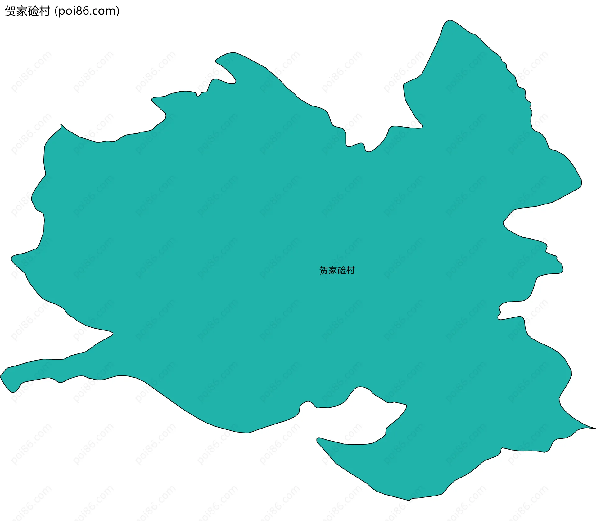 贺家硷村边界地图