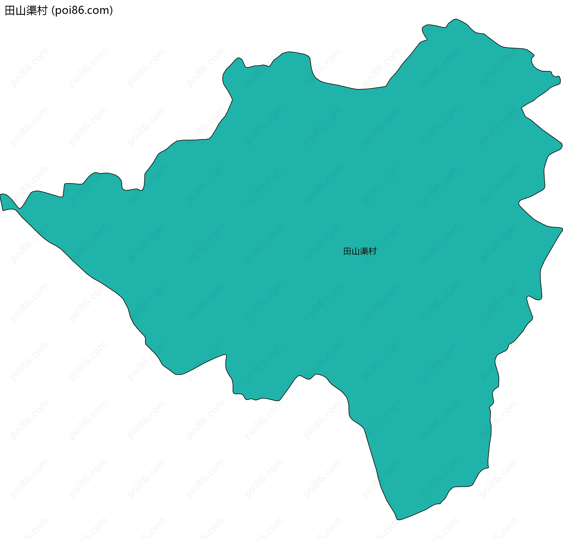 田山渠村边界地图